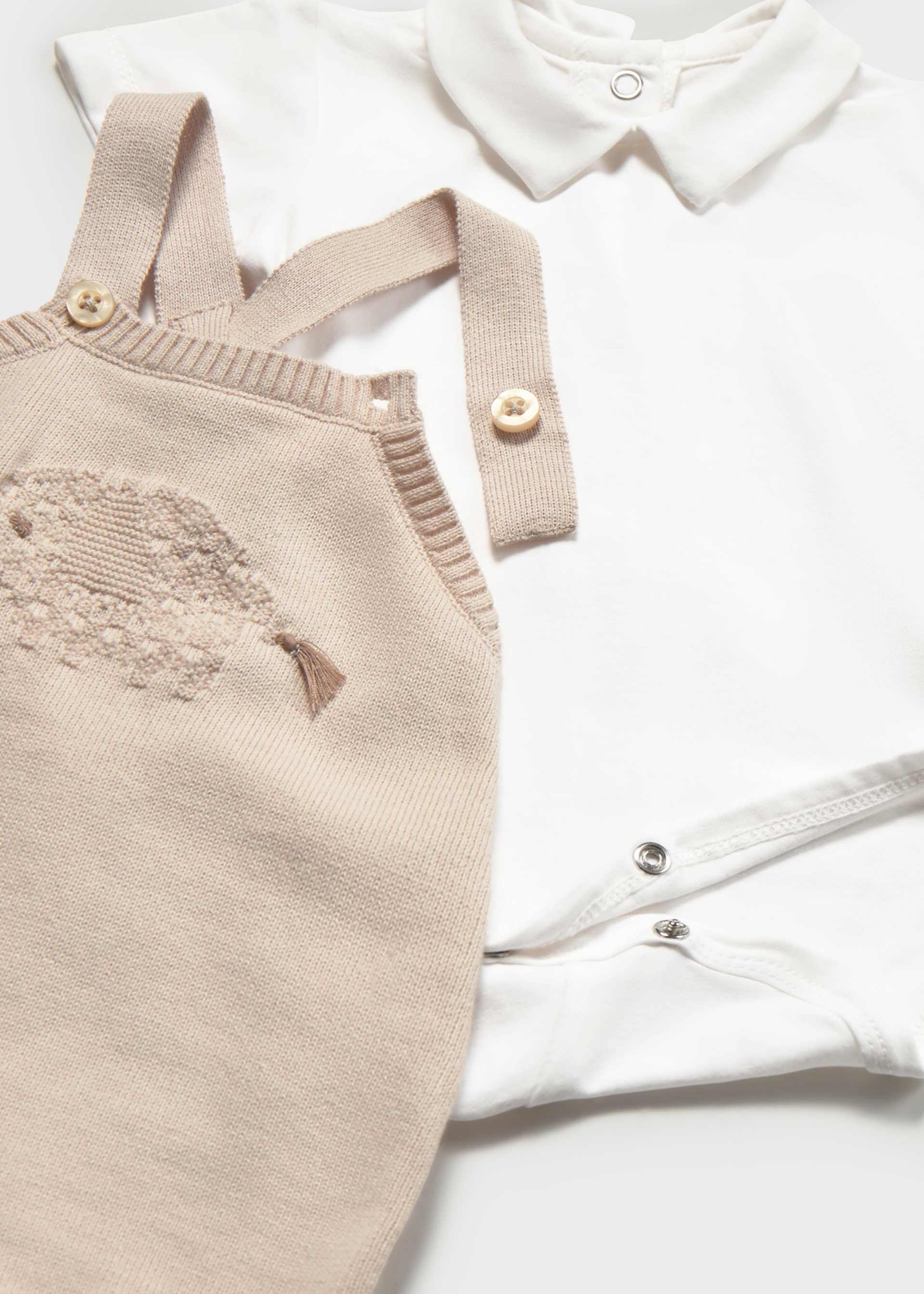 Ensemble salopette tricot nouveau-né