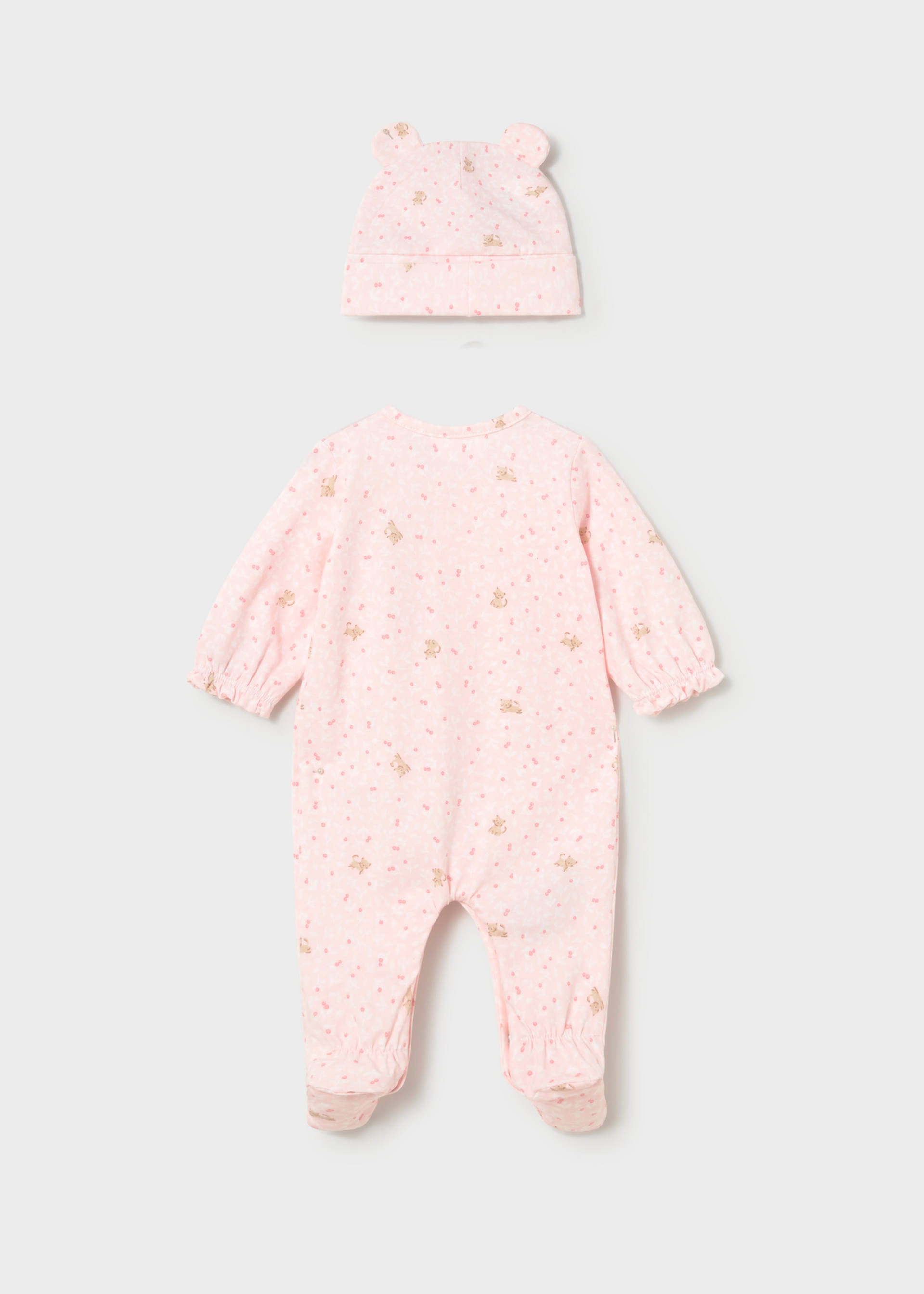 Pigiama lungo con cappello neonata