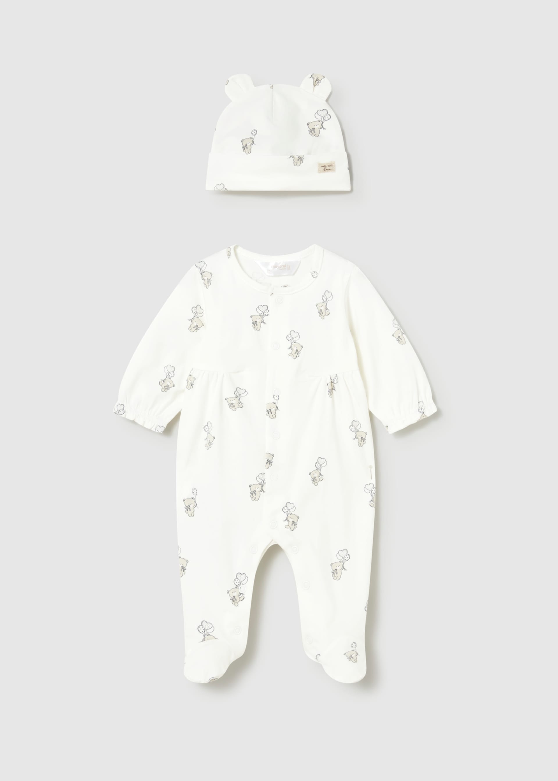 long-sleeved romper with hat newborn