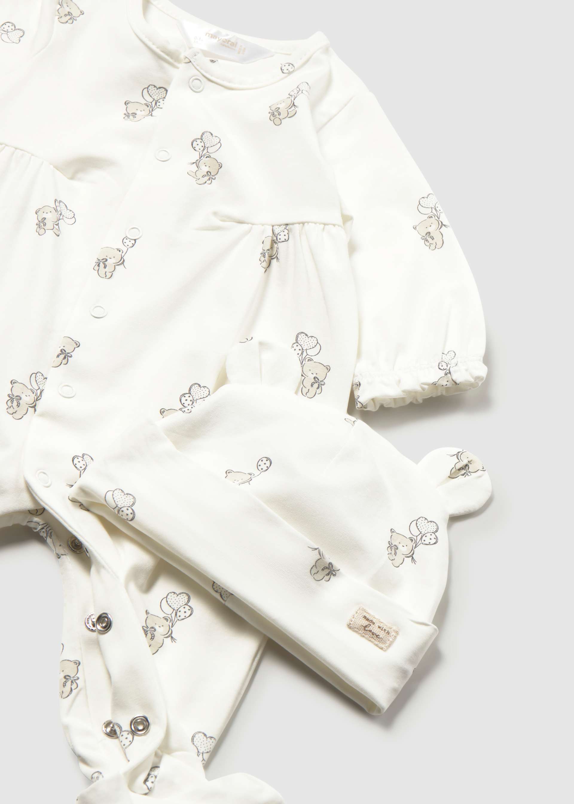 Pijama larga con gorro recién nacida