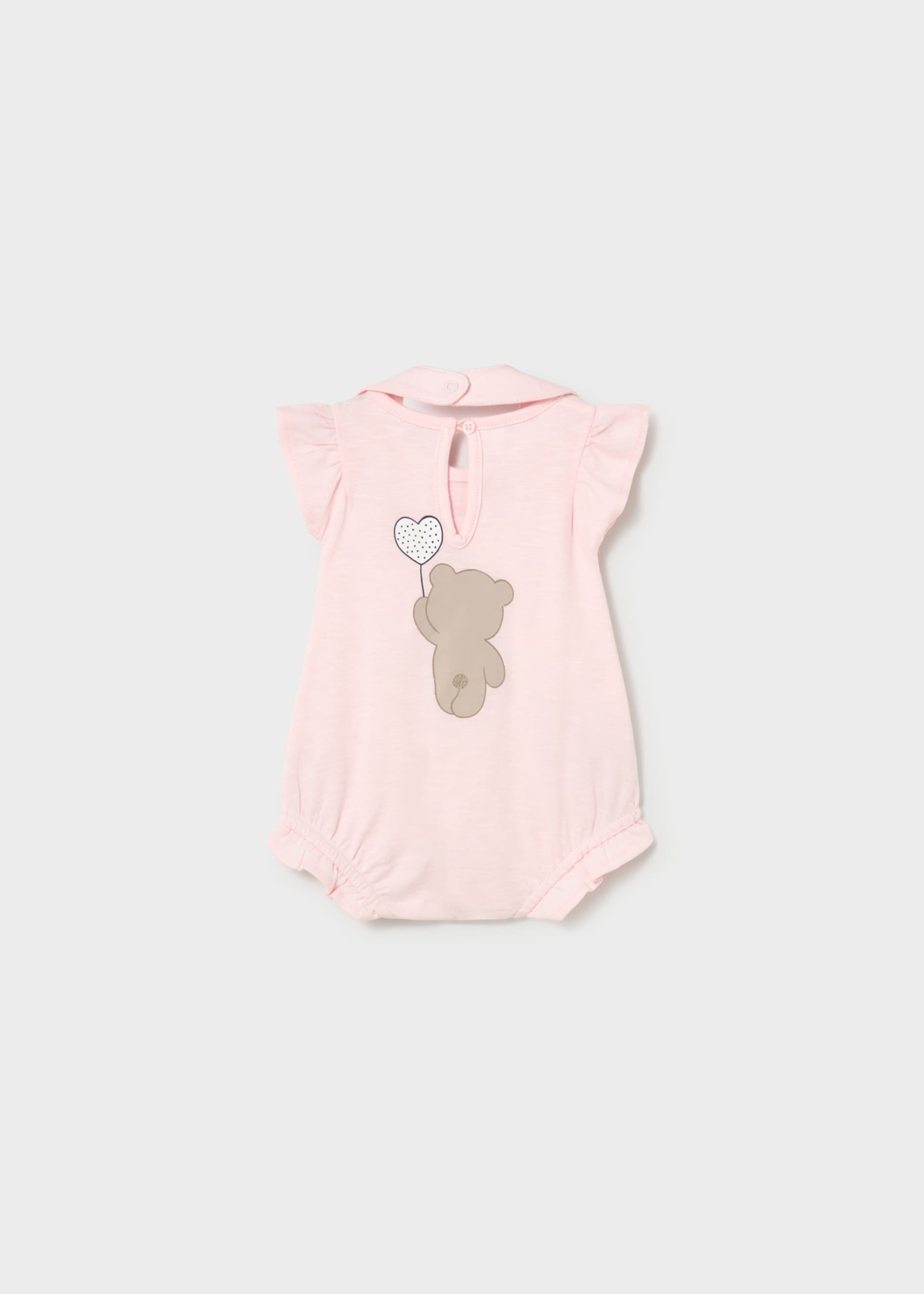 Pijama corta holán con babero recién nacida