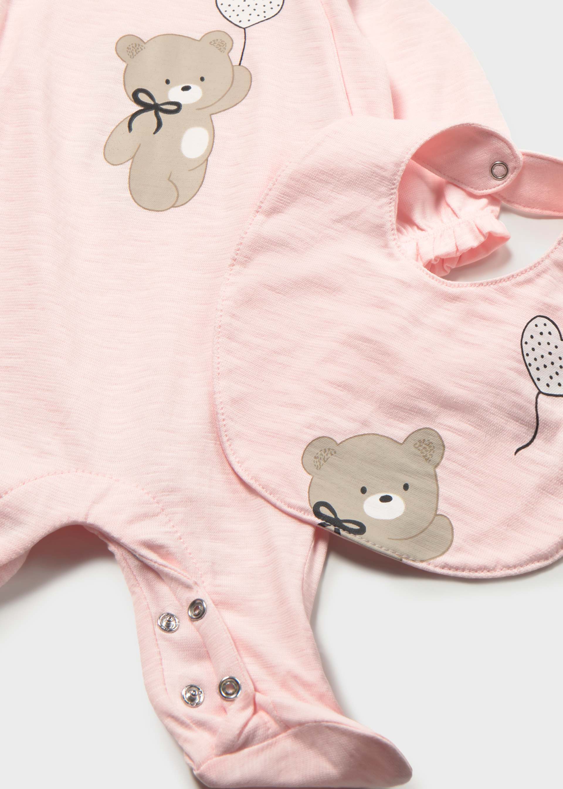 Pijama larga con babero recién nacida