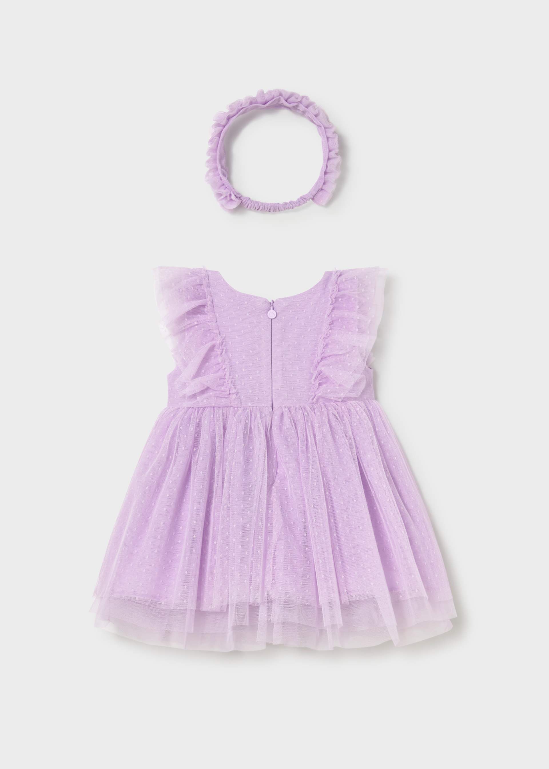 Vestito tulle con fascia neonata Vestito tulle con fascia neonata