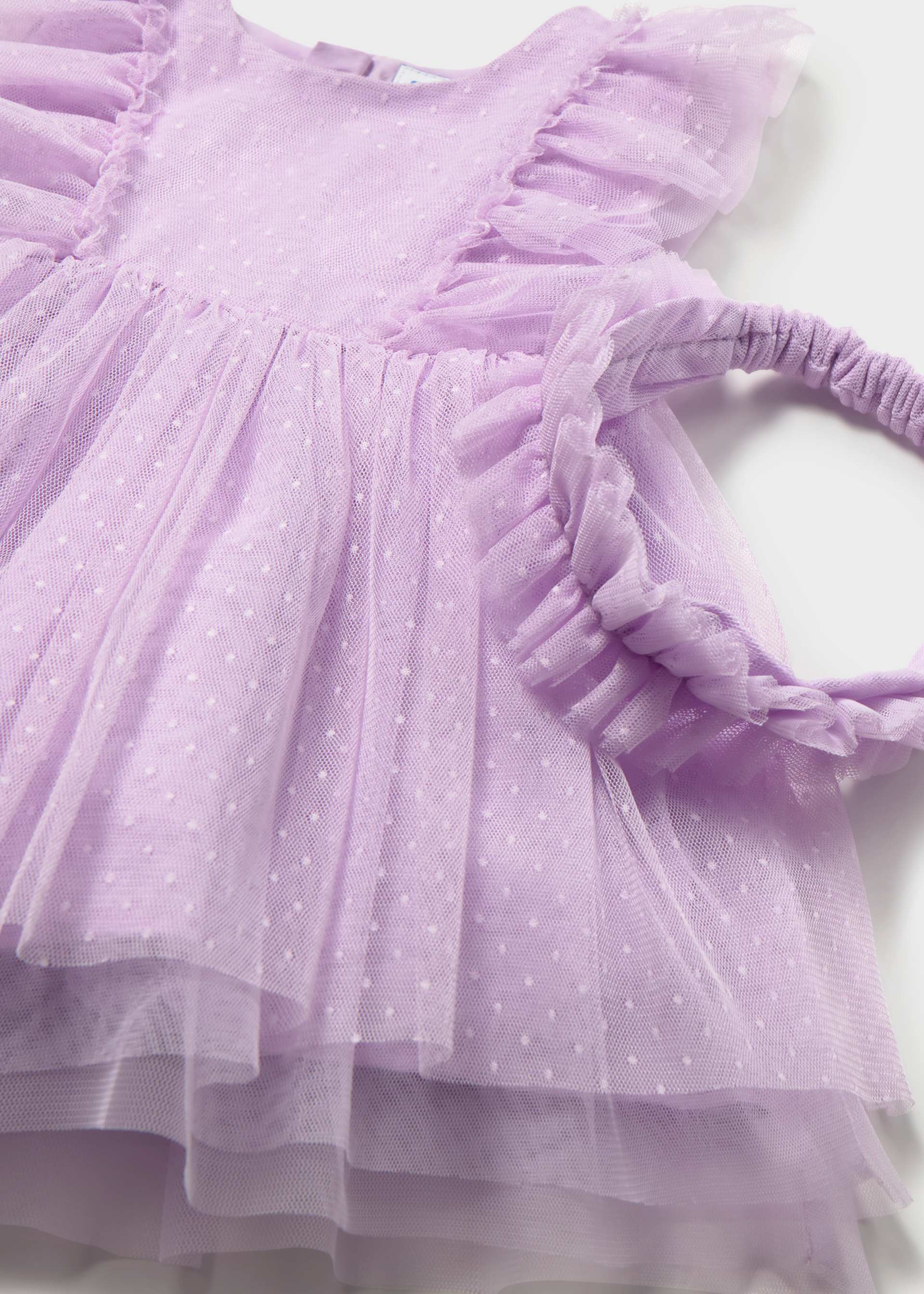 Vestito tulle con fascia neonata Vestito tulle con fascia neonata