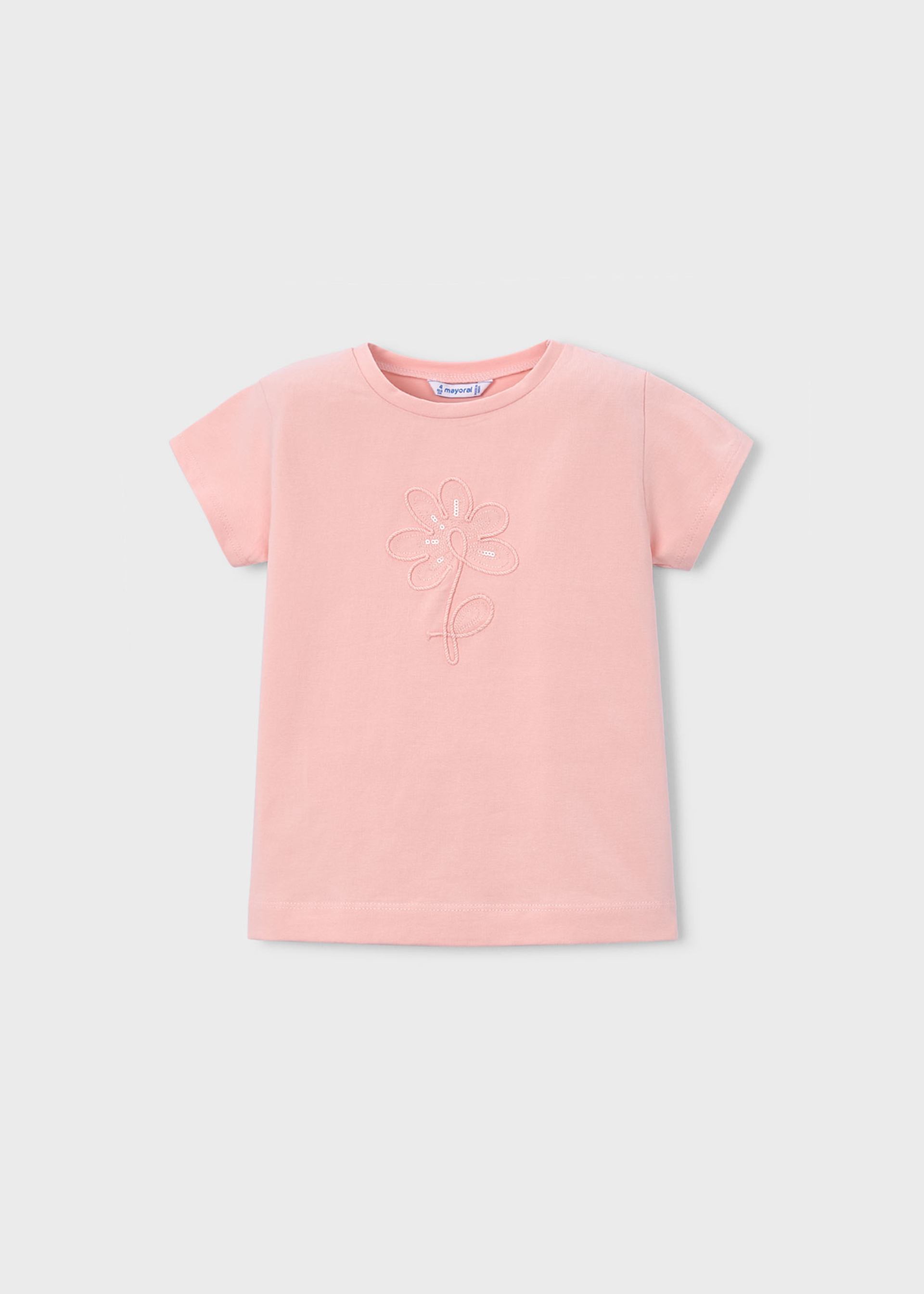 Girls basic flower t-shirt