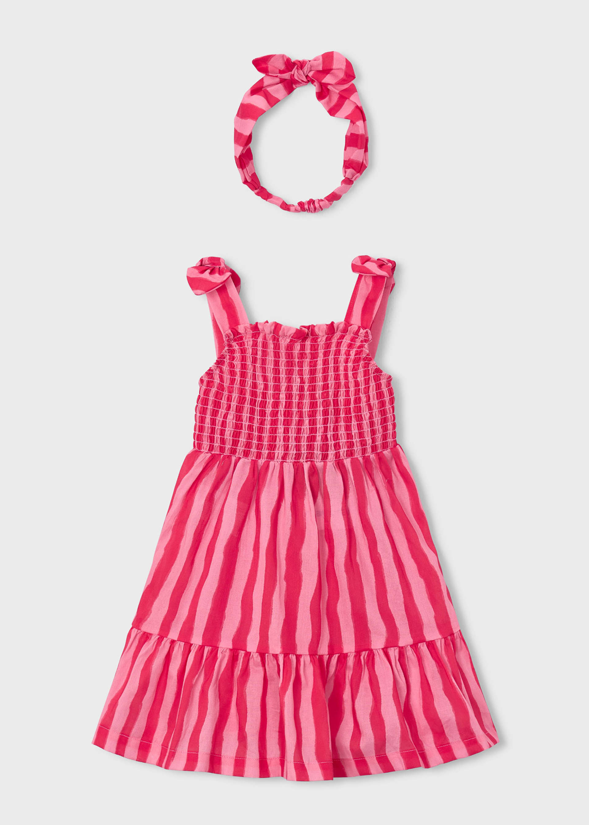 Vestido estampado con diadema niña