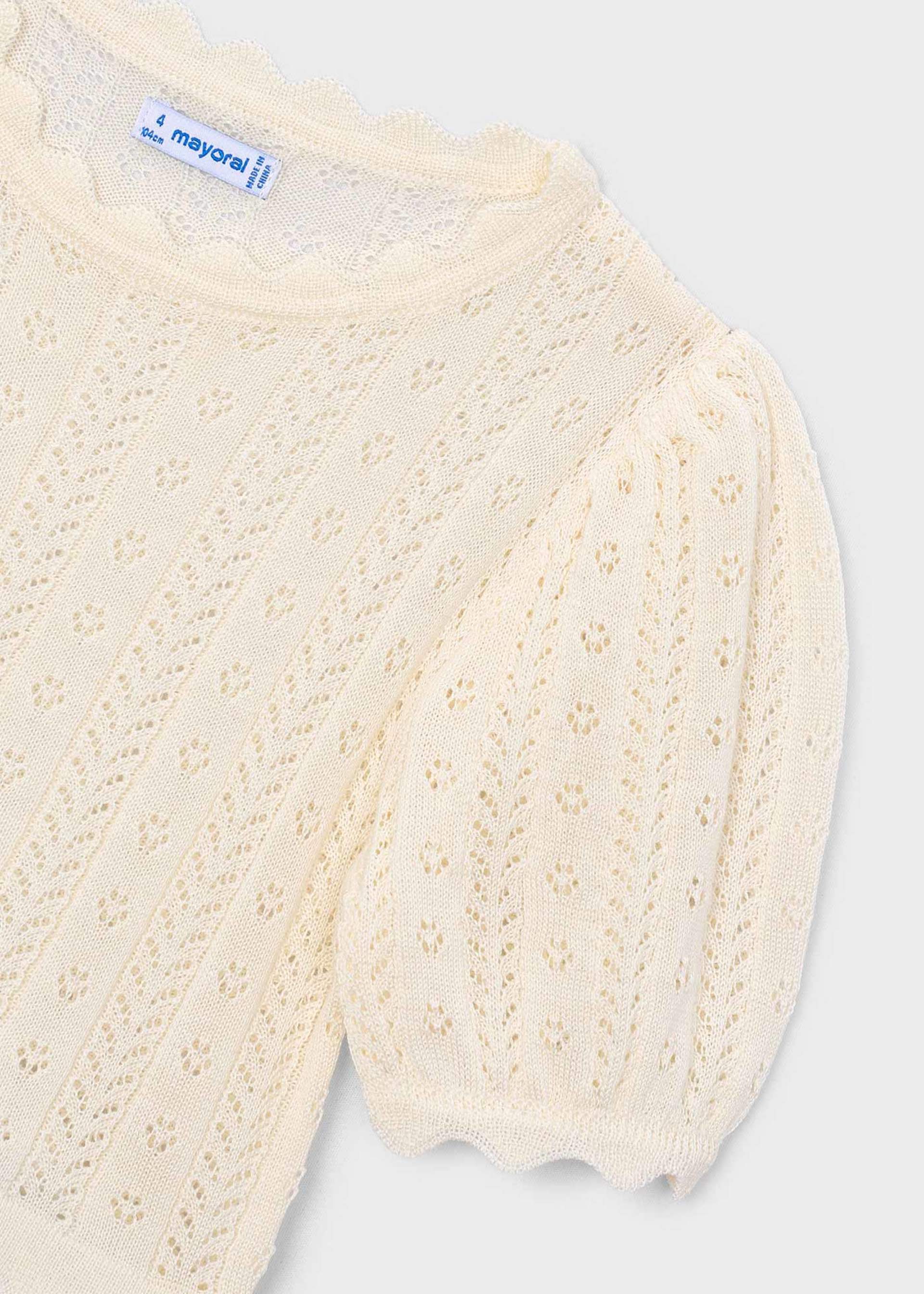 Playera cuello ondas niña