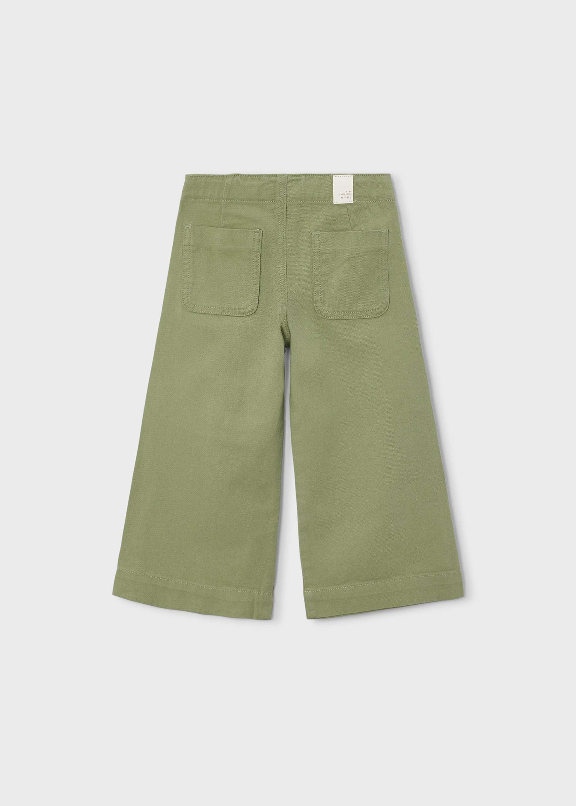 Girls' long twill trousers