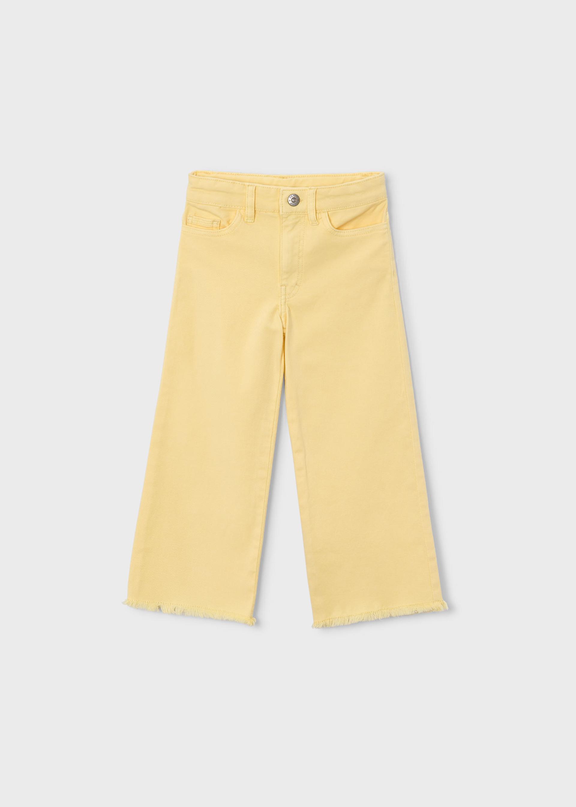 Calças sarja wide leg menina