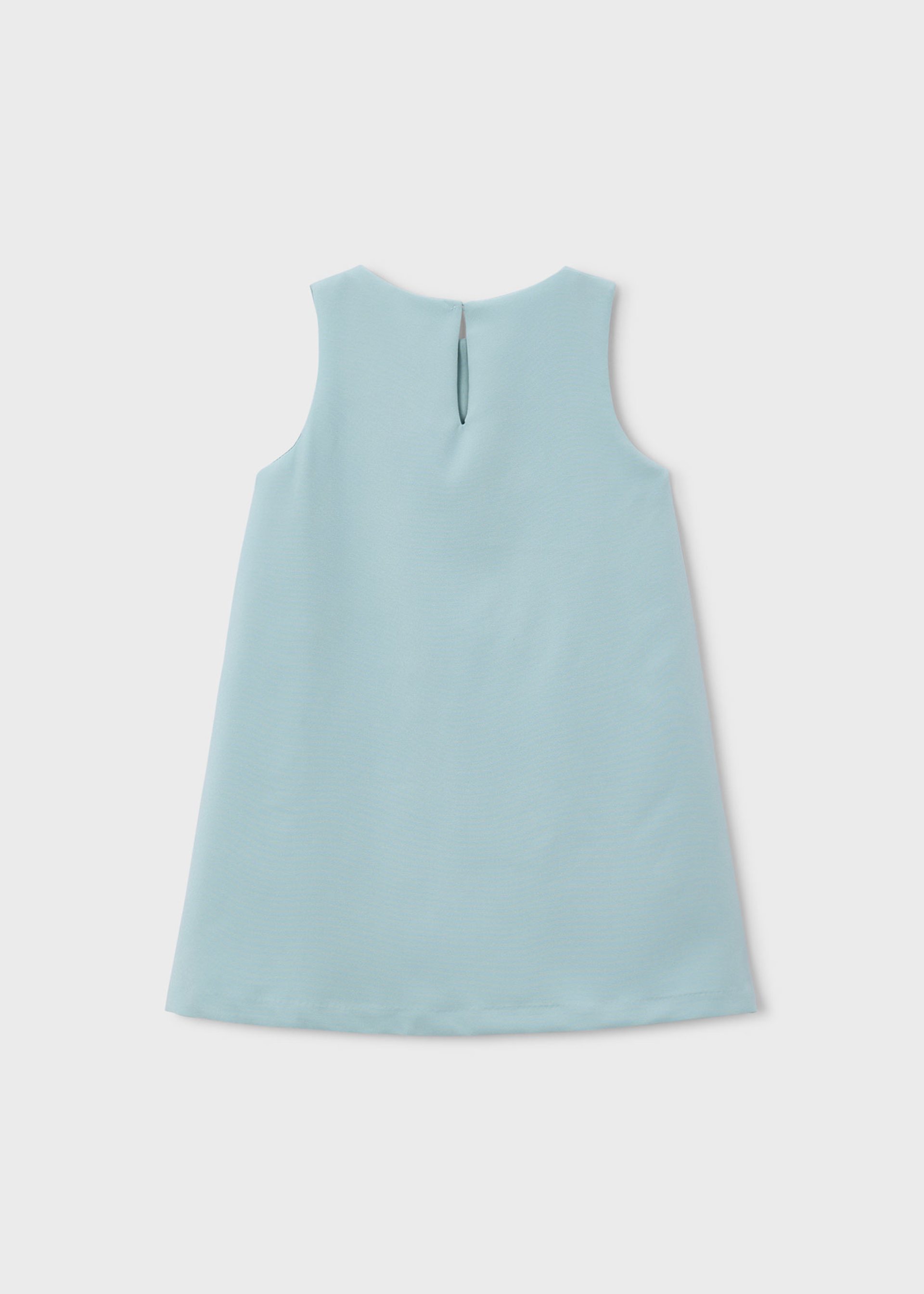 Vestido aplique floral menina
