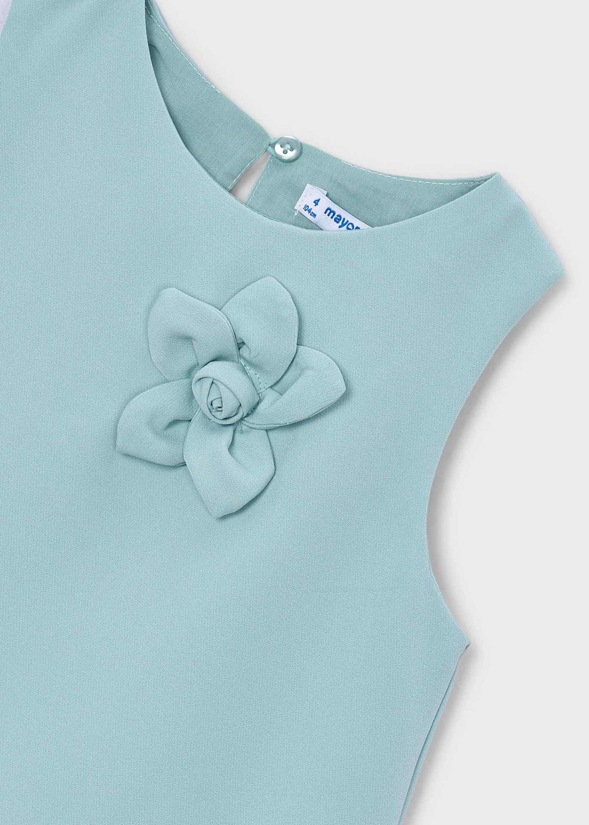 Girl Flower Applique Dress