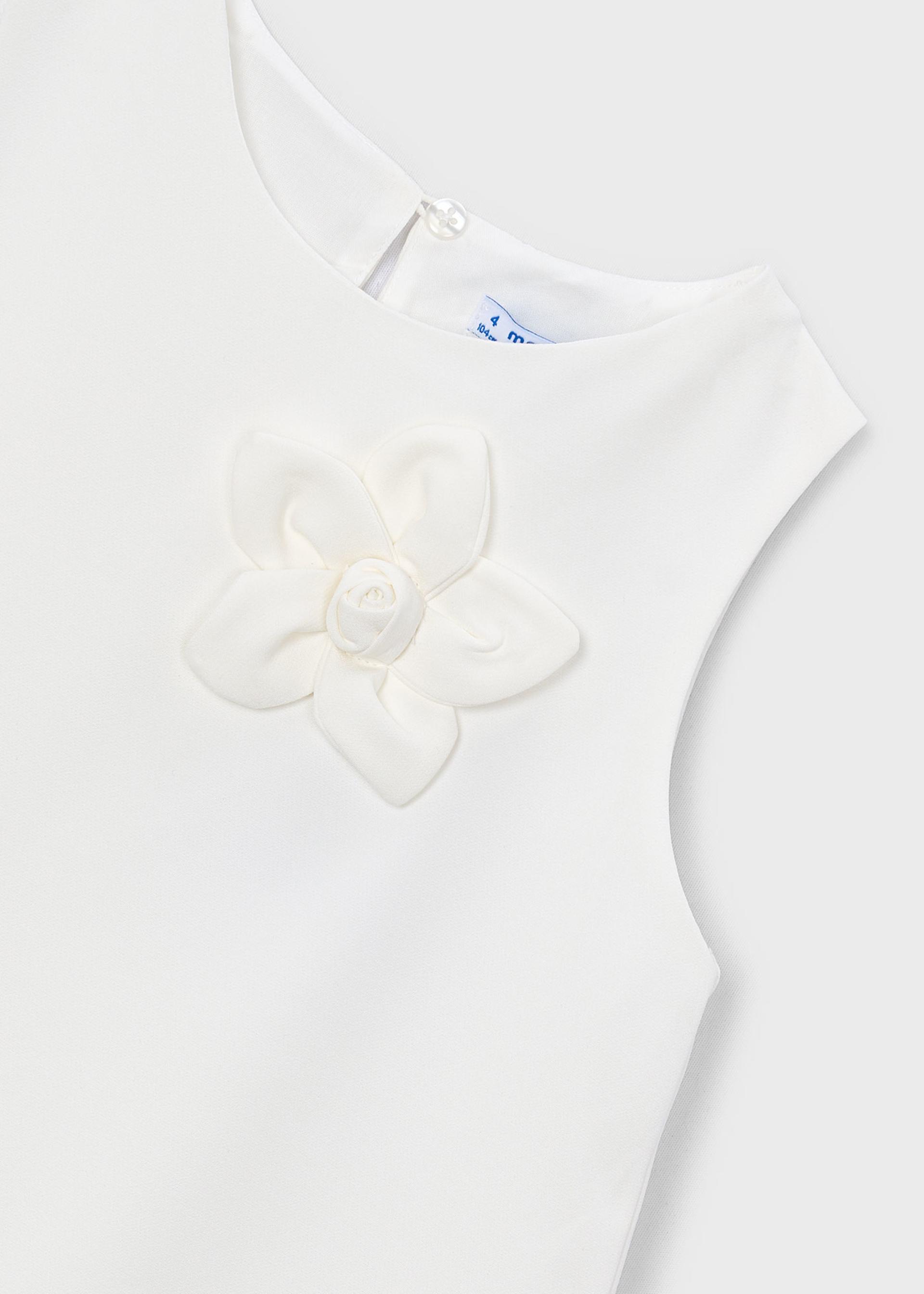 Elegantes Kleid Blumenapplikation Mädchen