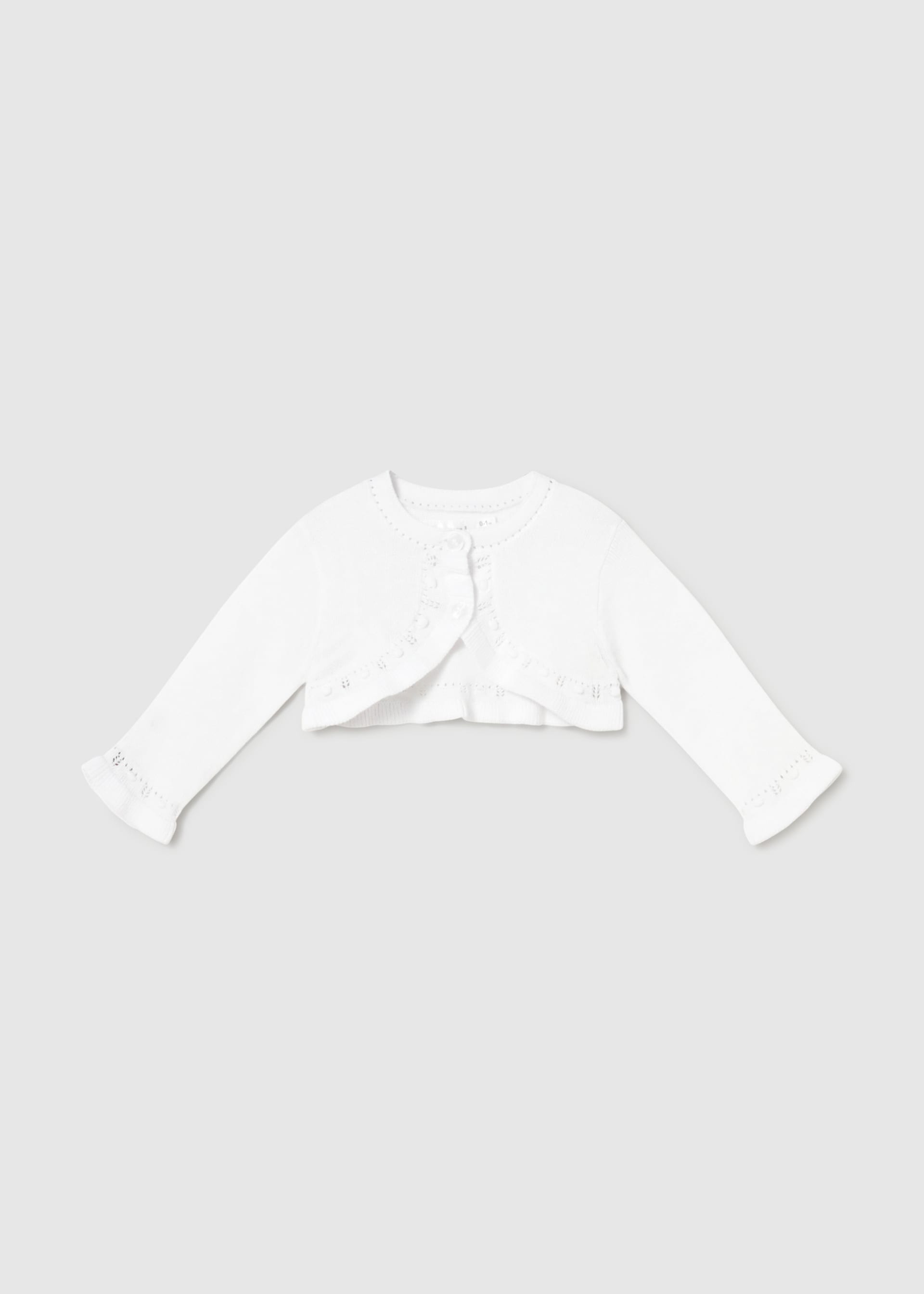 Newborn Girl Knit Crop Cardigan