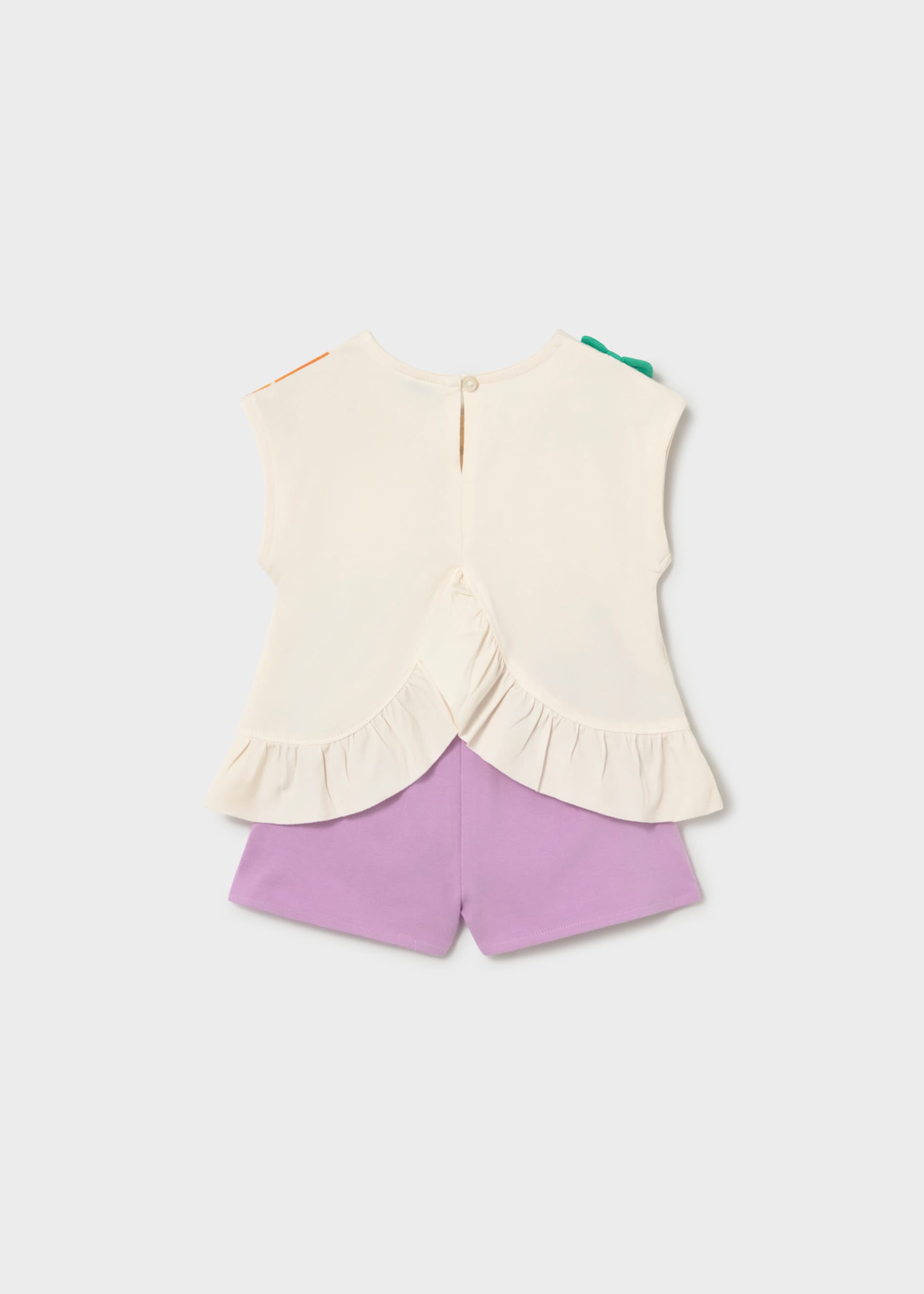 Set kurze Hose gemustert und T-Shirt Früchte Baby