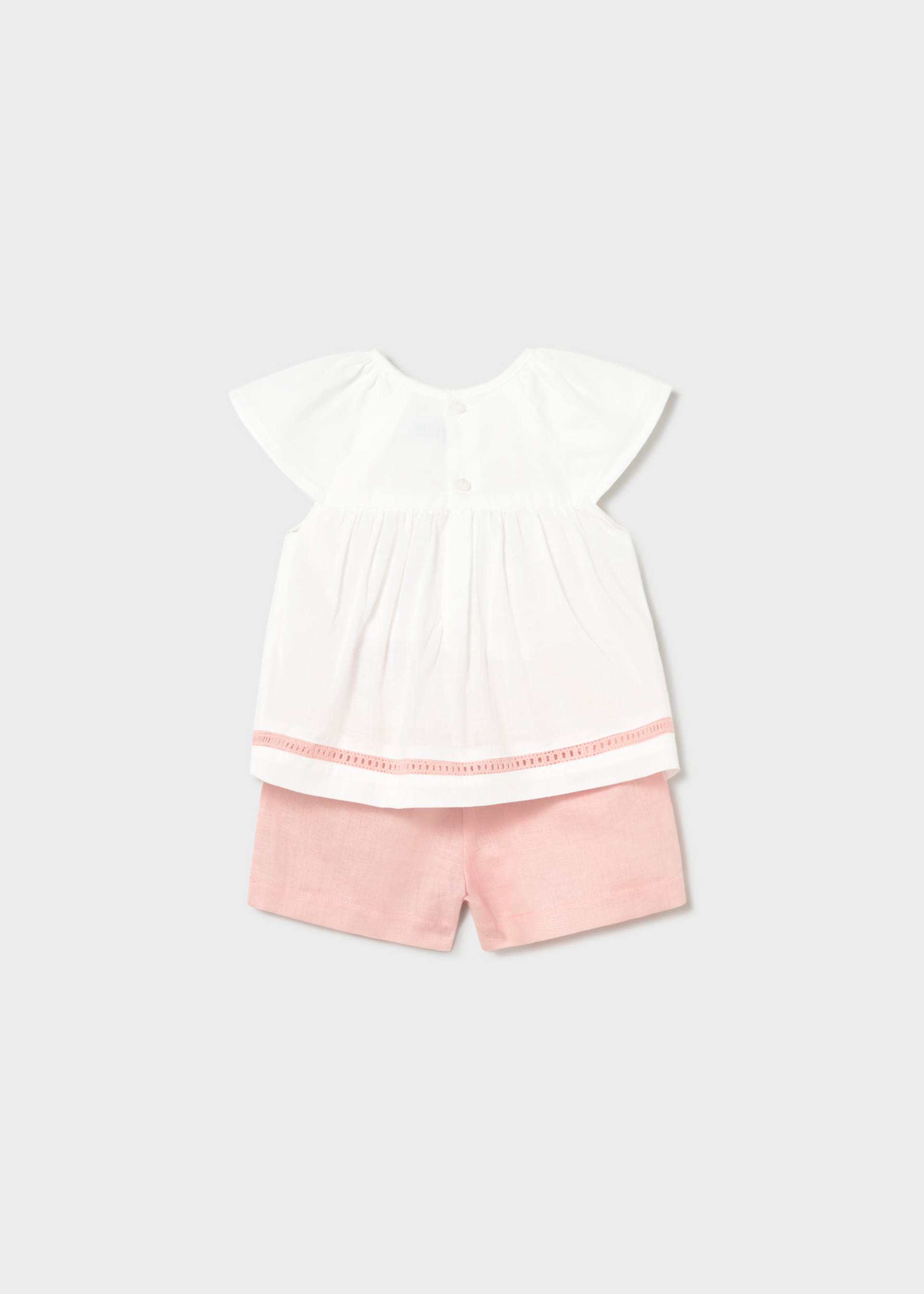 Completo bermuda e blusa neonata
