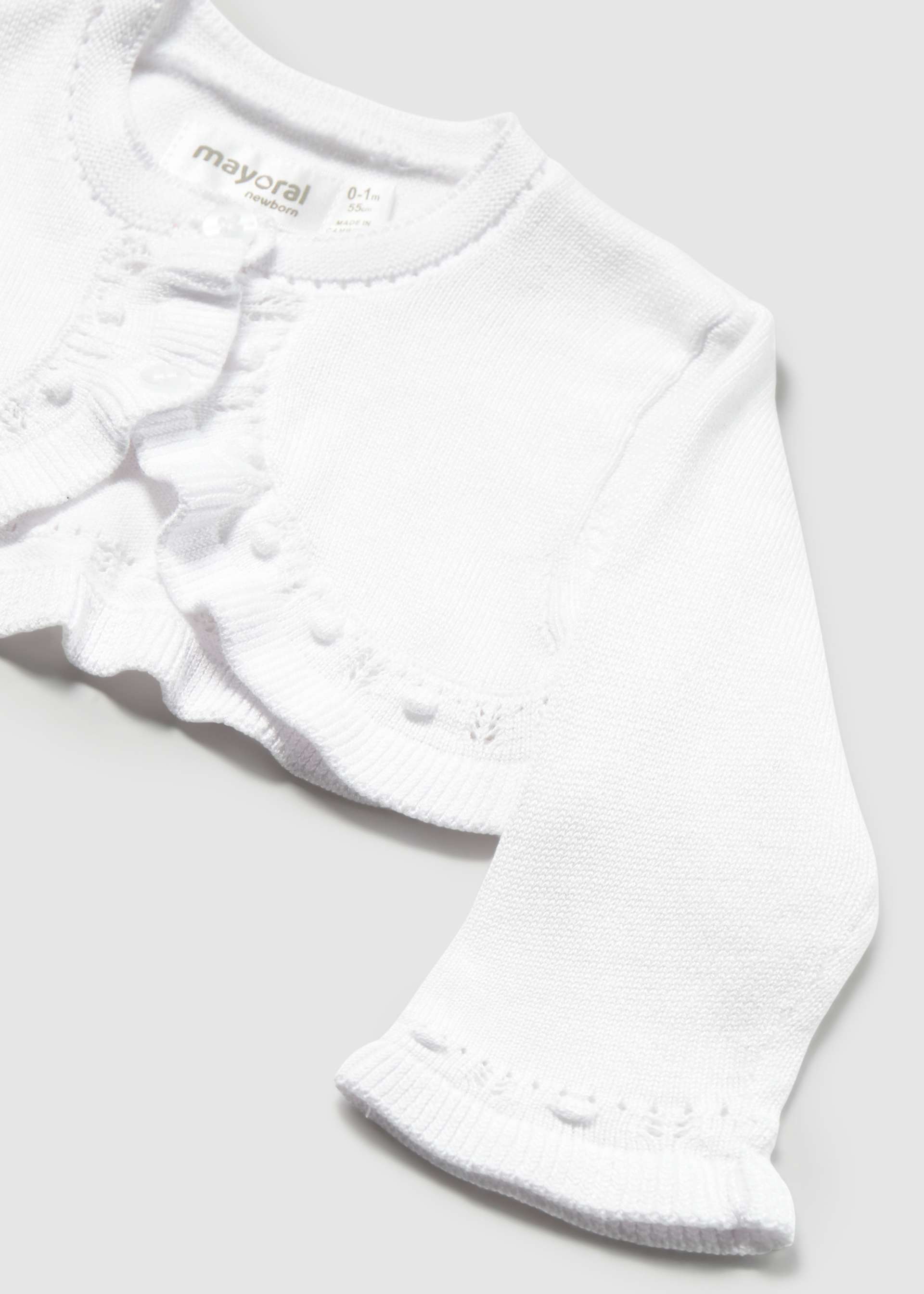 Newborn Girl Knit Crop Cardigan