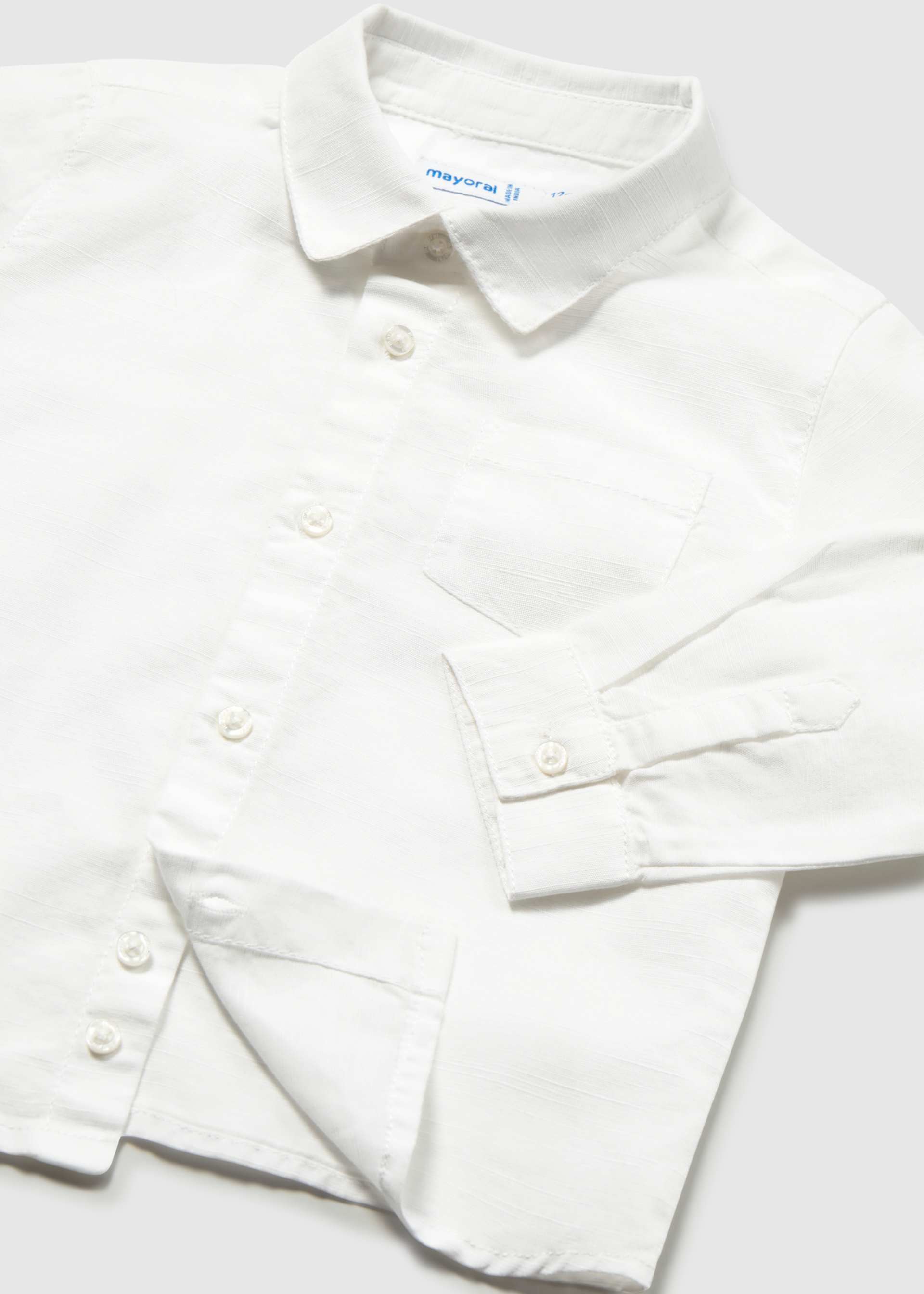 Baby long-sleeved linen shirt