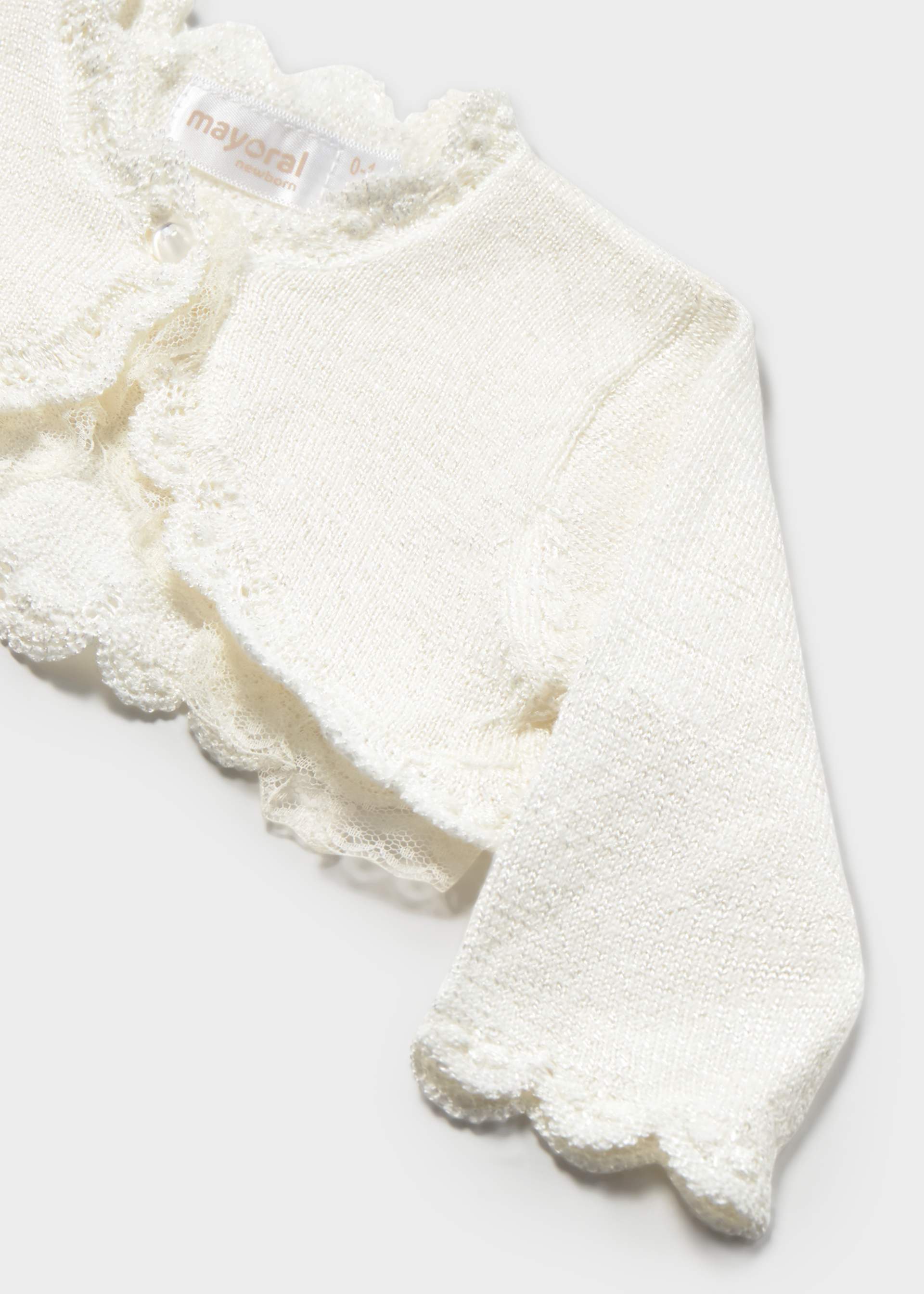 Newborn ceremony knitted cardigan