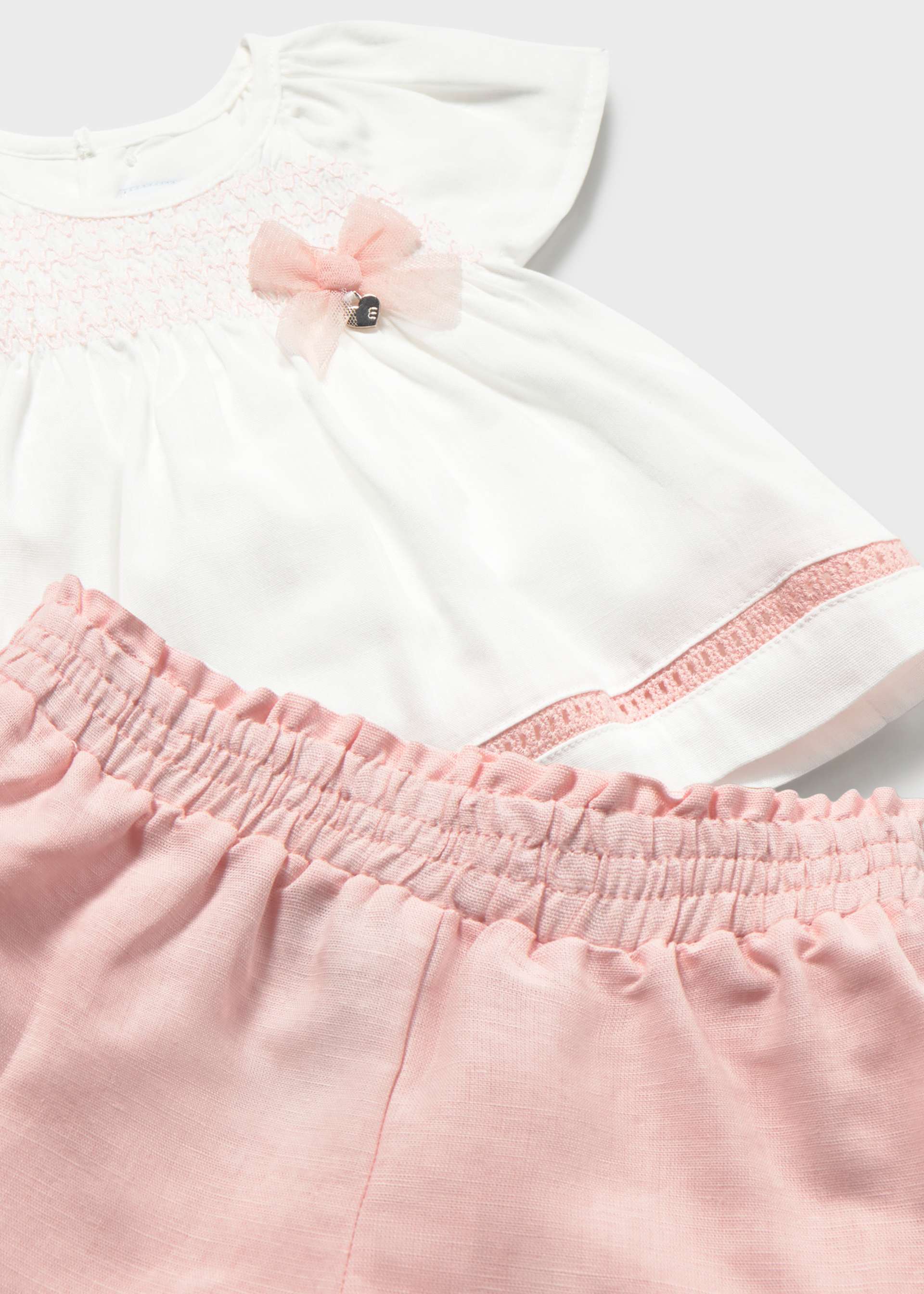 Completo bermuda e blusa neonata
