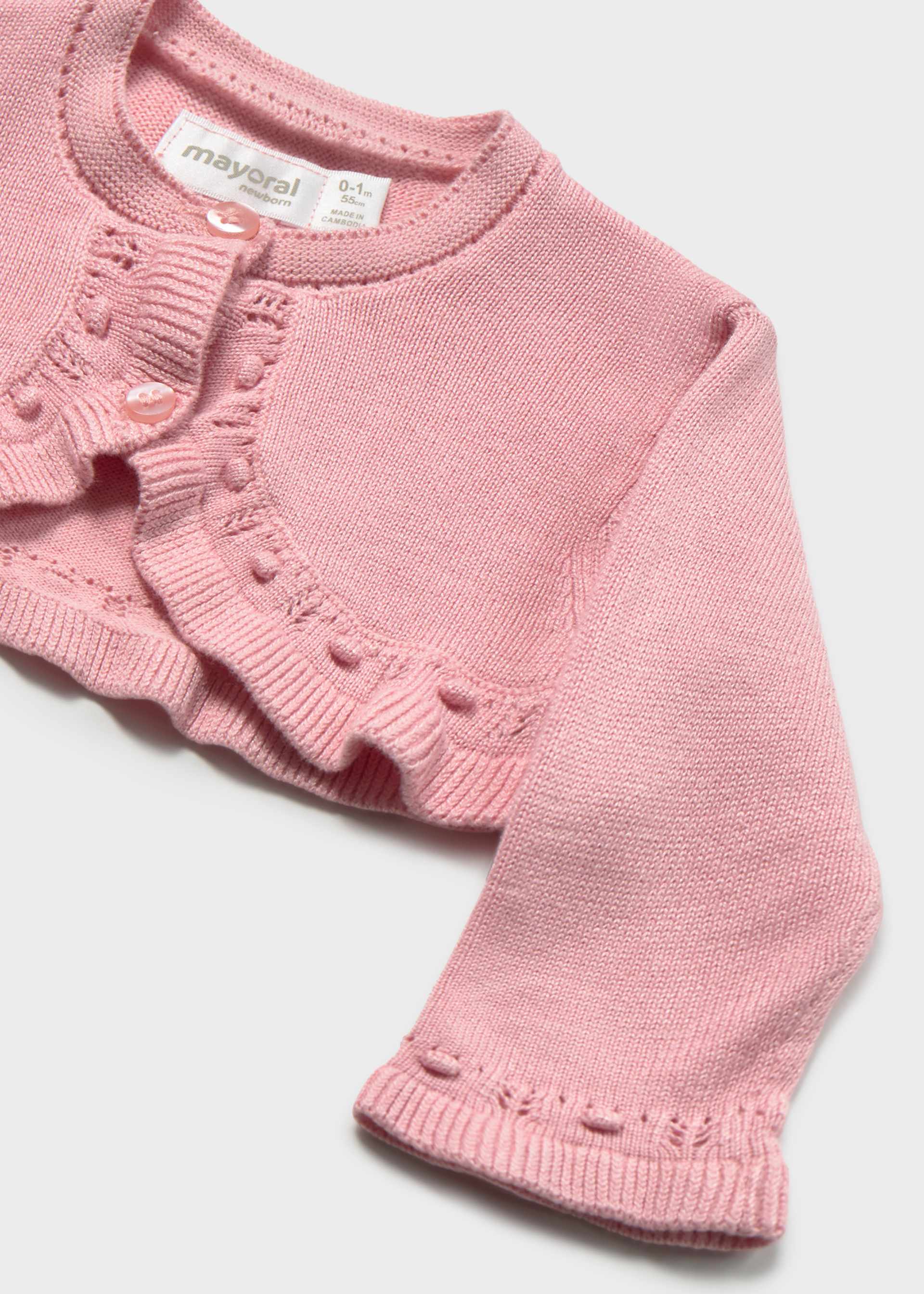 Newborn basic knitted cardigan
