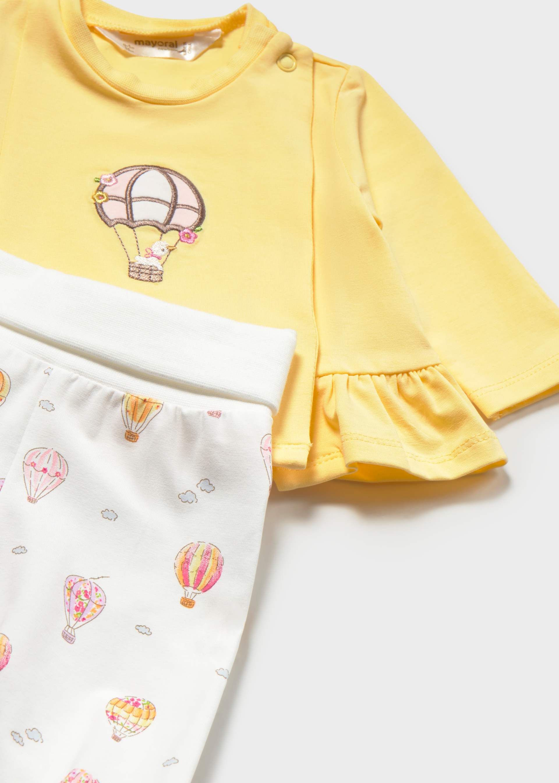 Conjunto polaina y camiseta manga larga recién nacida