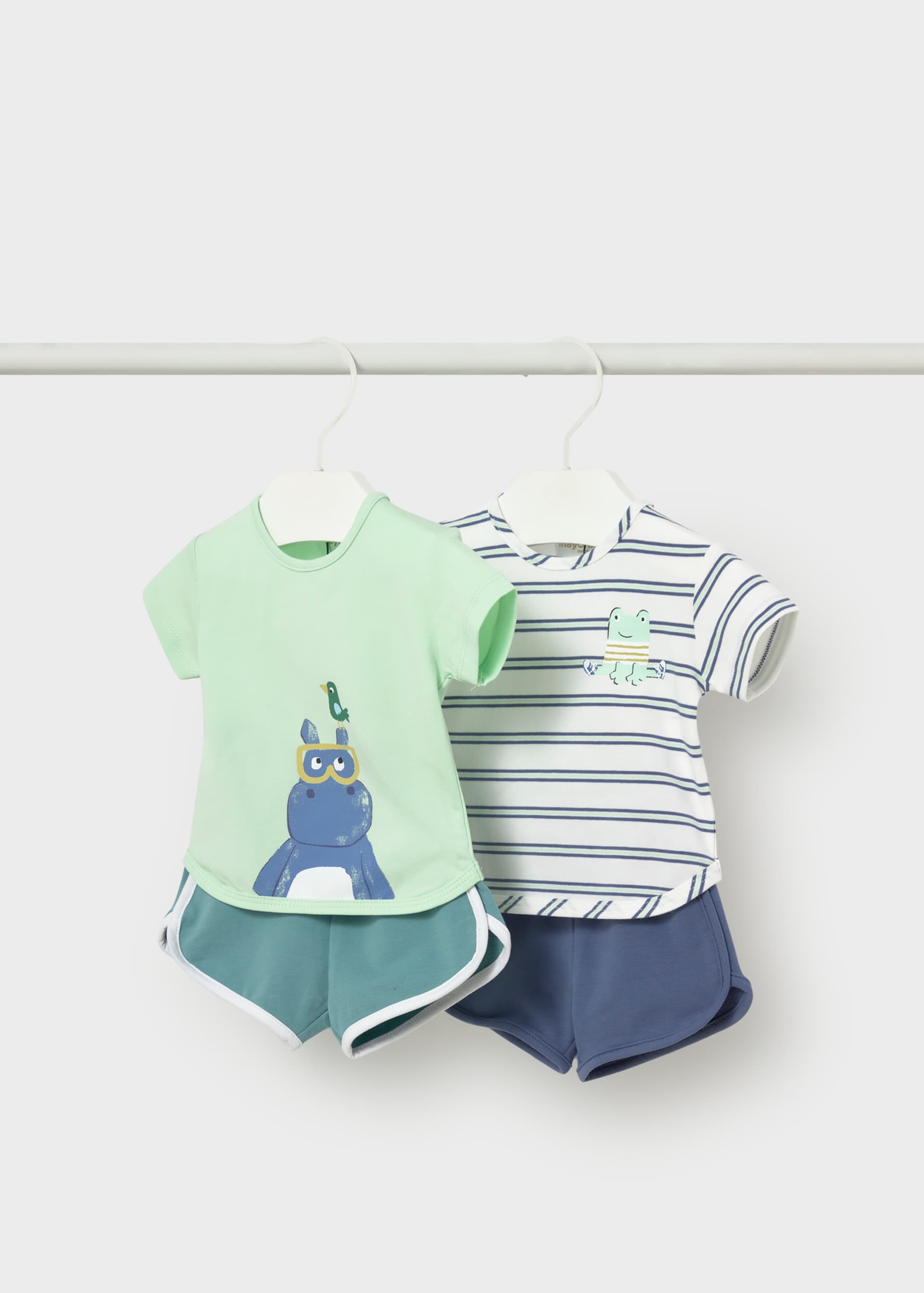Newborn Boy 4-Piece Striped Set