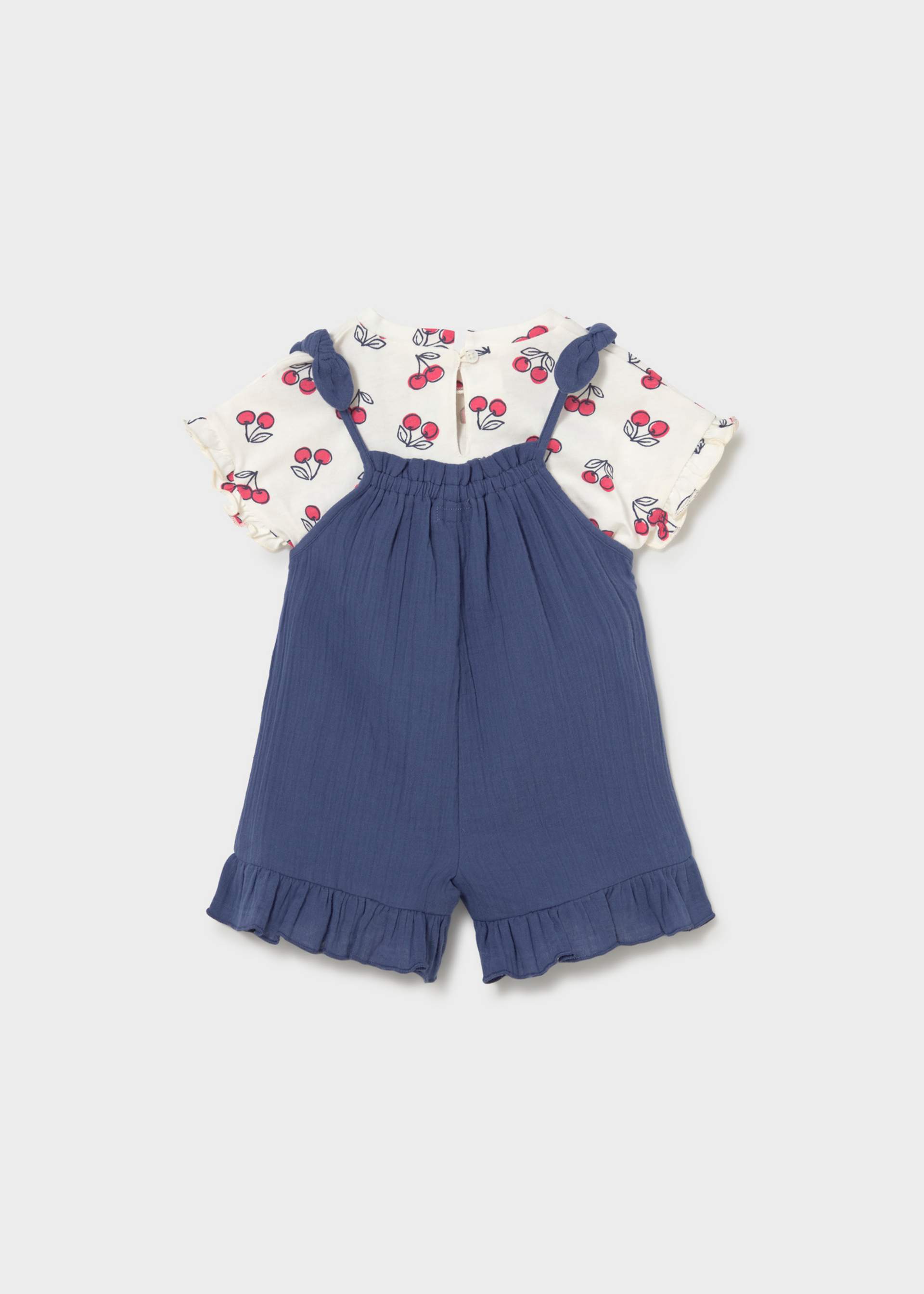 Baby Dungaree and Print T-Shirt Set