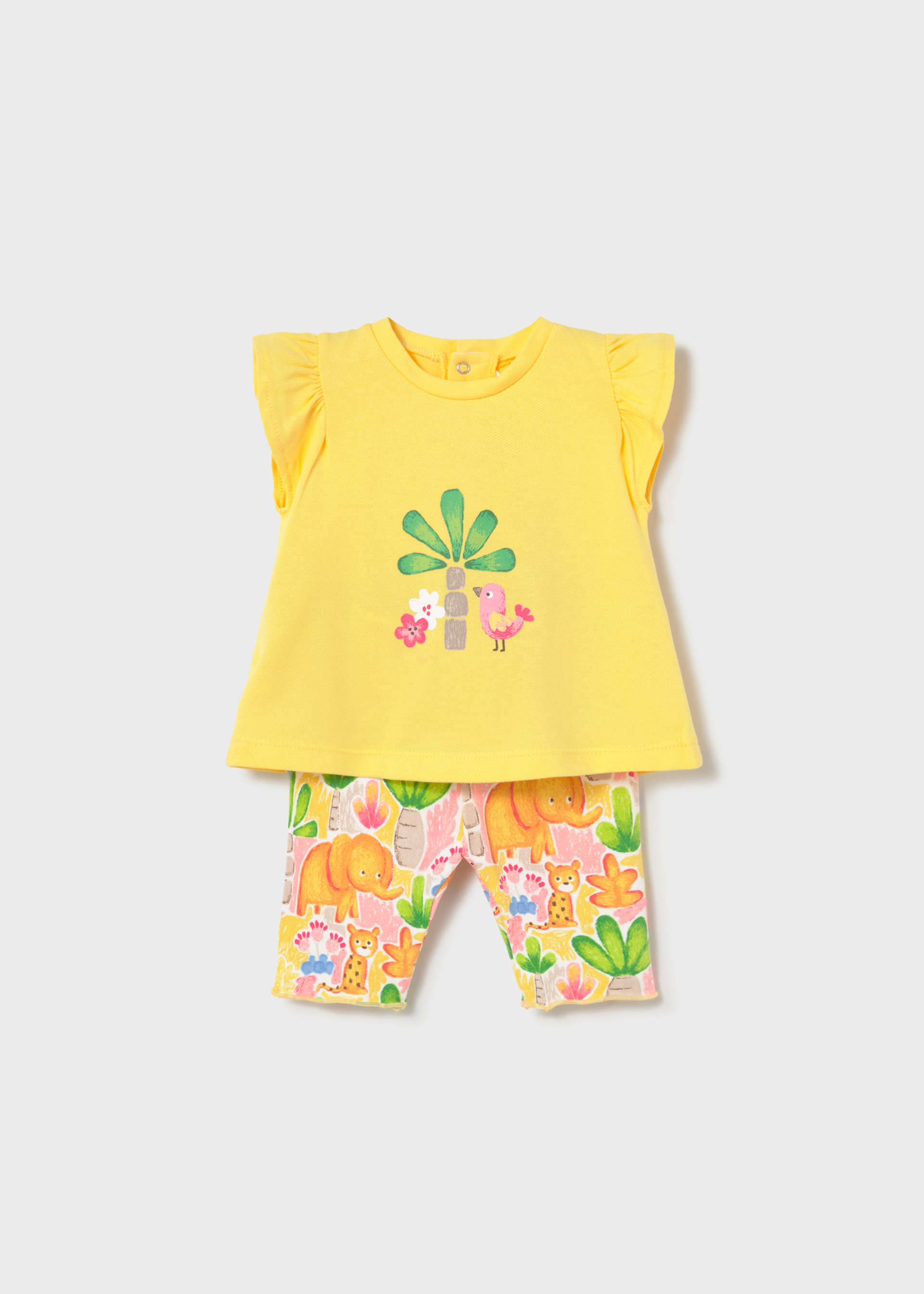 Completo leggings stampato e maglietta  neonata