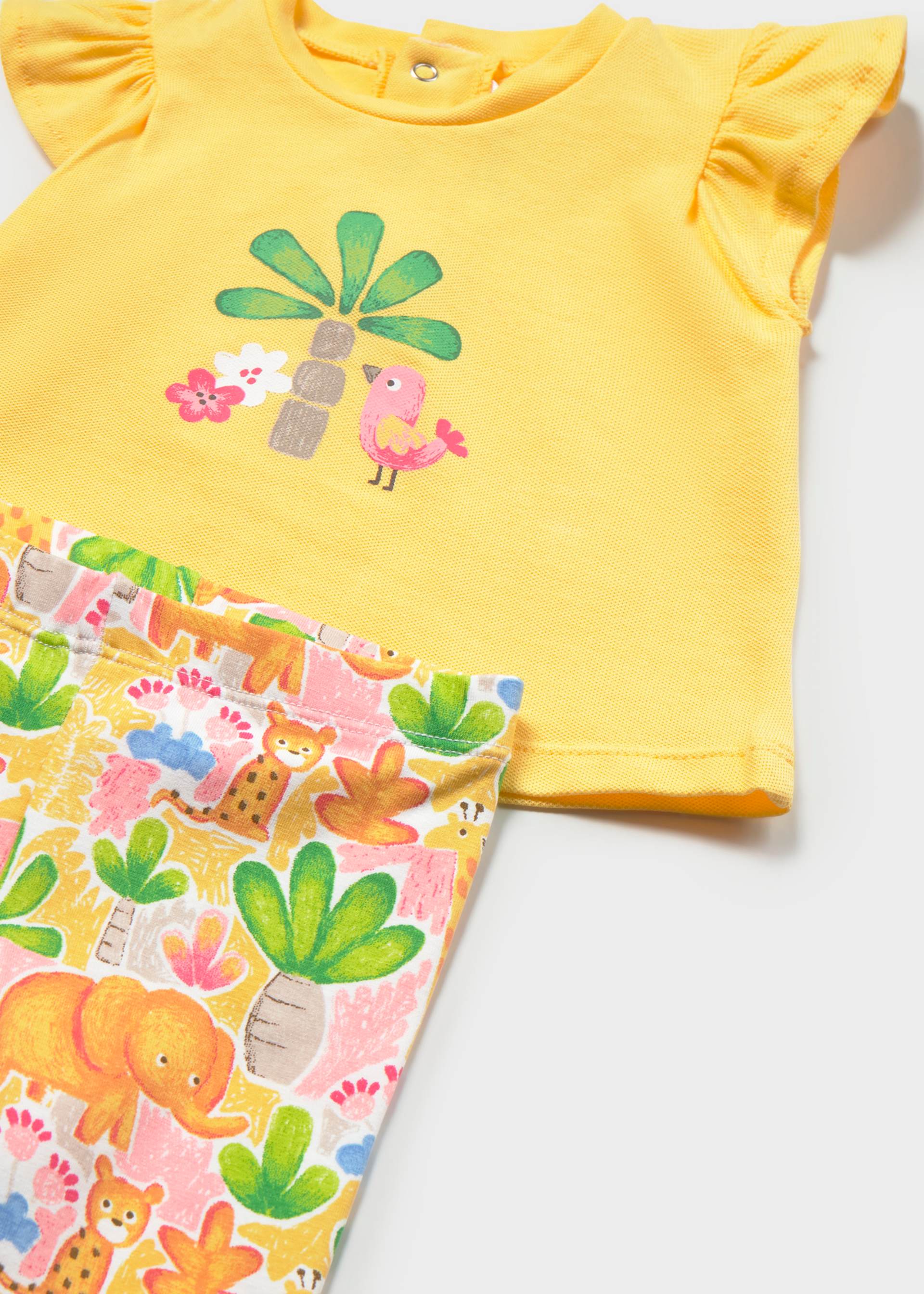 Completo leggings stampato e maglietta  neonata