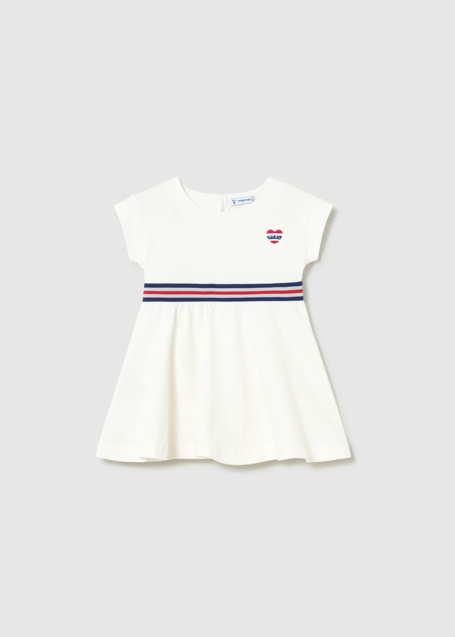 Vestido con detalle a contraste bebé