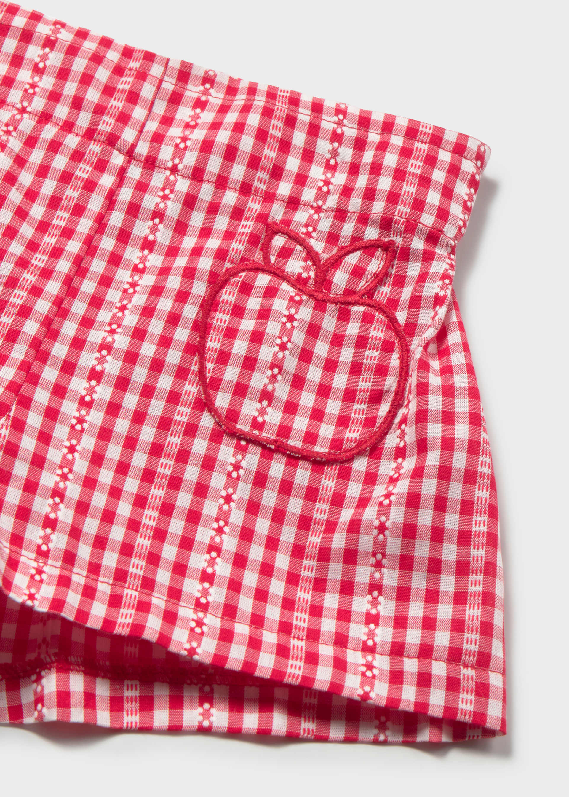 Pantalón vichy manzanas bebé