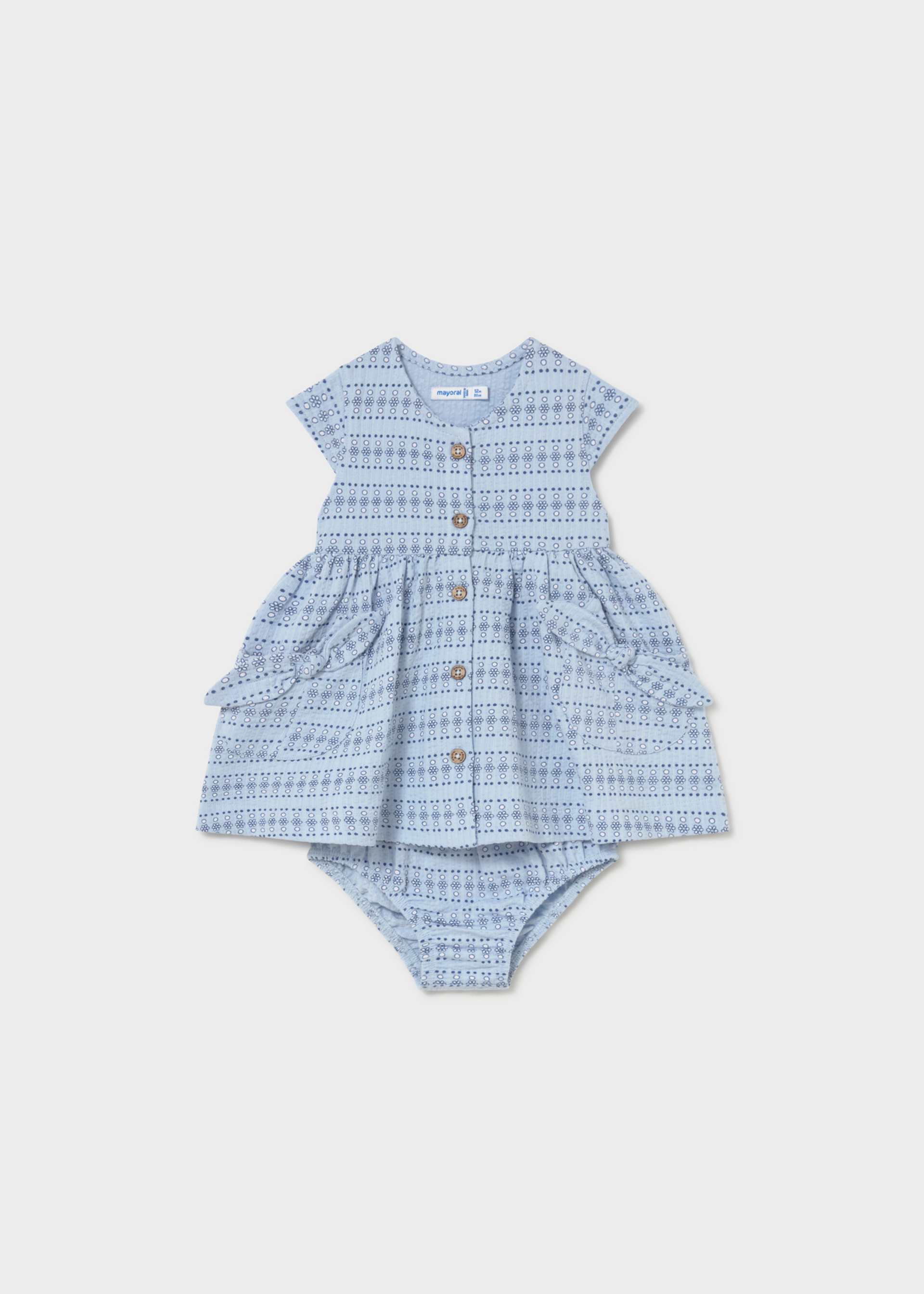 Robe avec bloomer en maille bébé