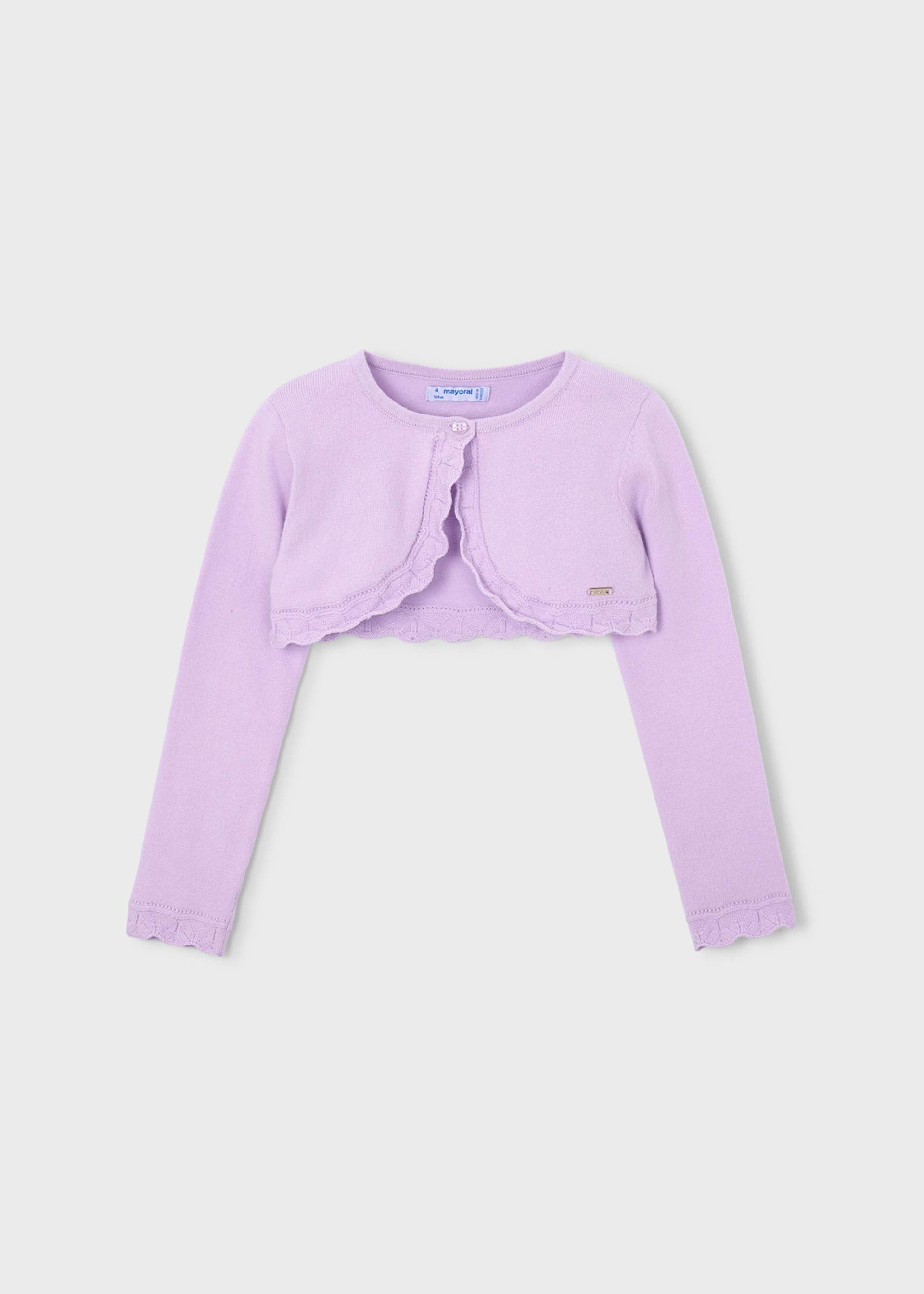 Bolero-Strickjacke basic Mädchen