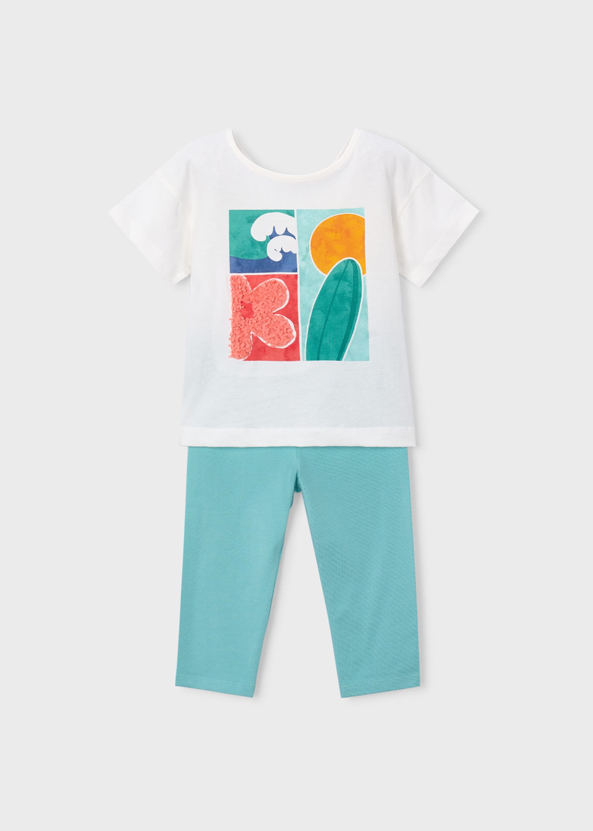 Conjunto legging pirata y playera niña