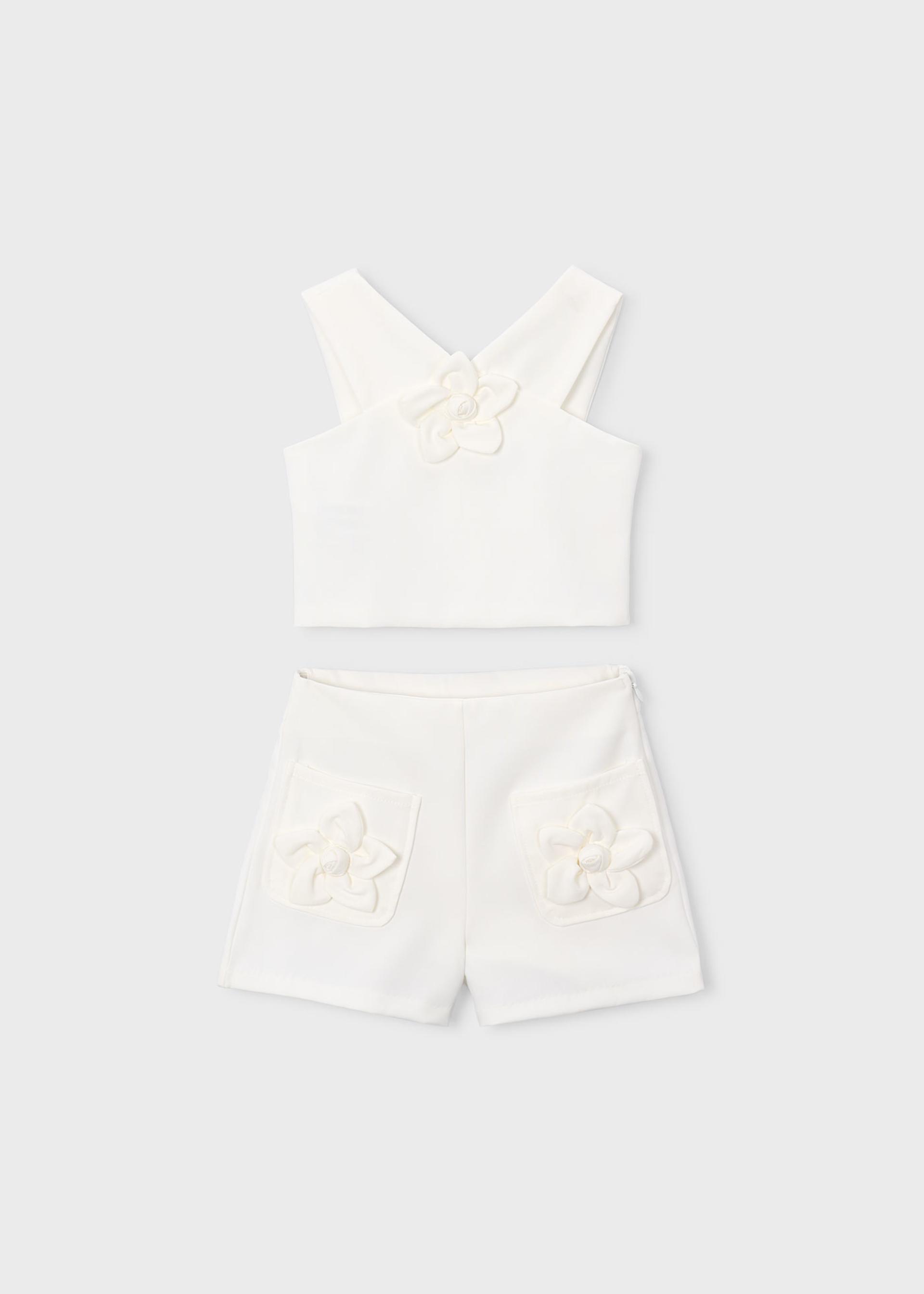 Flower set with Bermuda Shorts girl