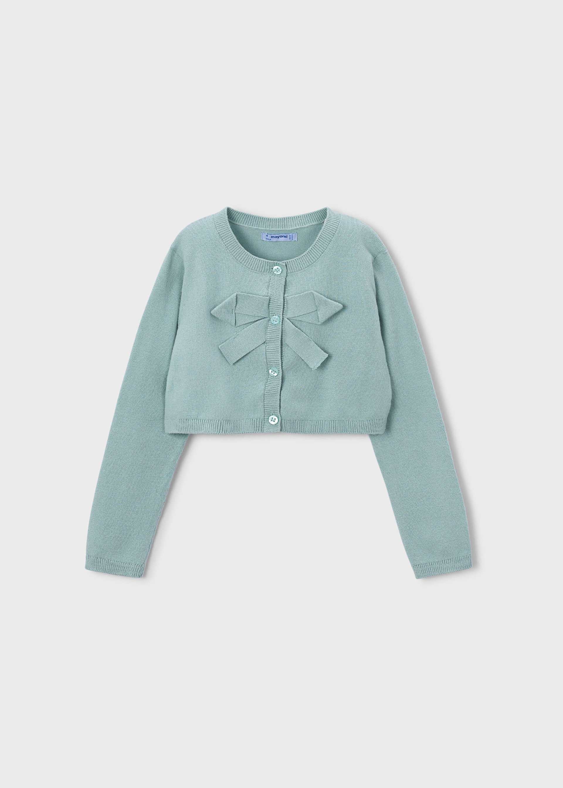 Cardigan basique en maille col rond