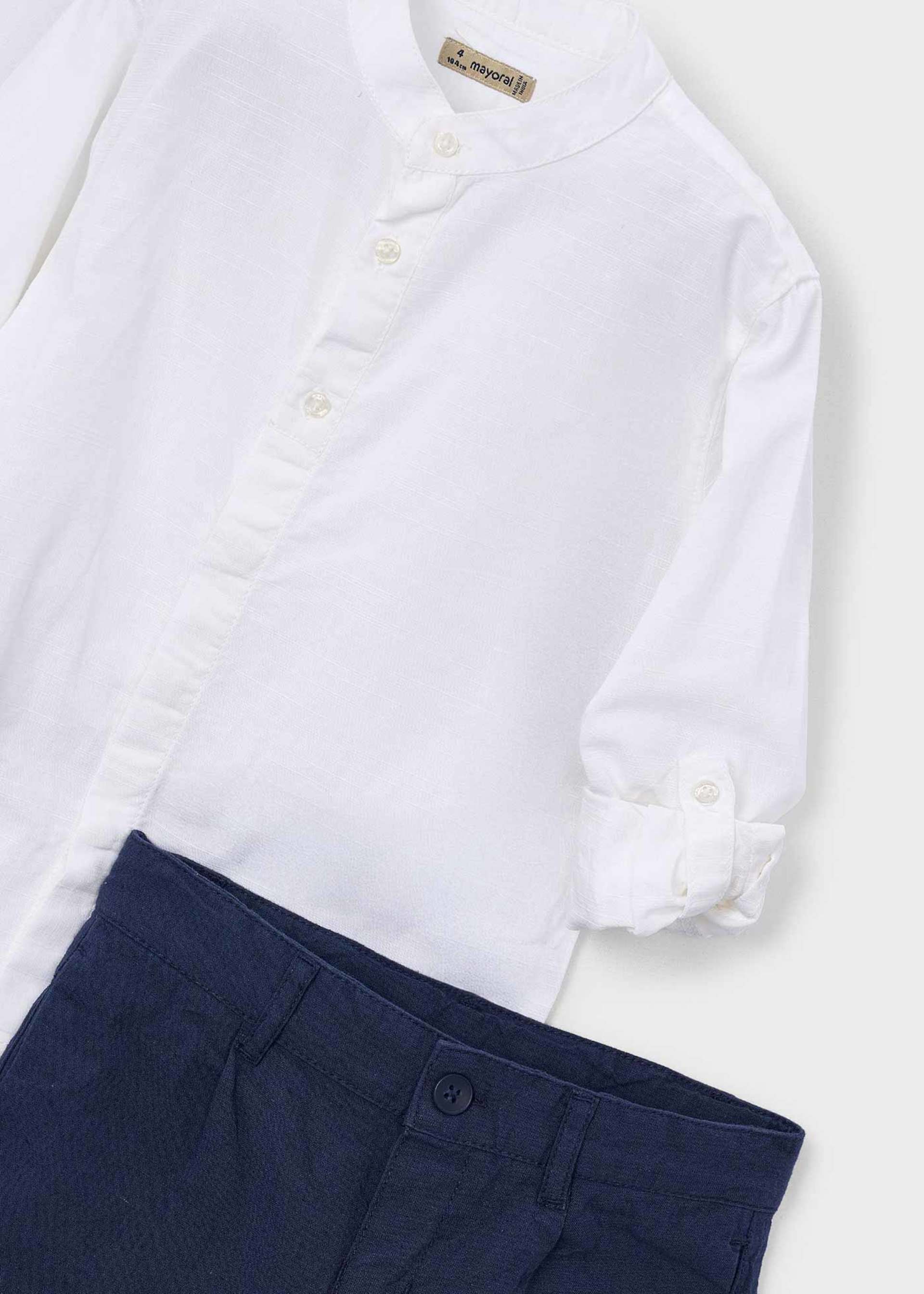 Ensemble bermuda et t-shirt avec lin garçon