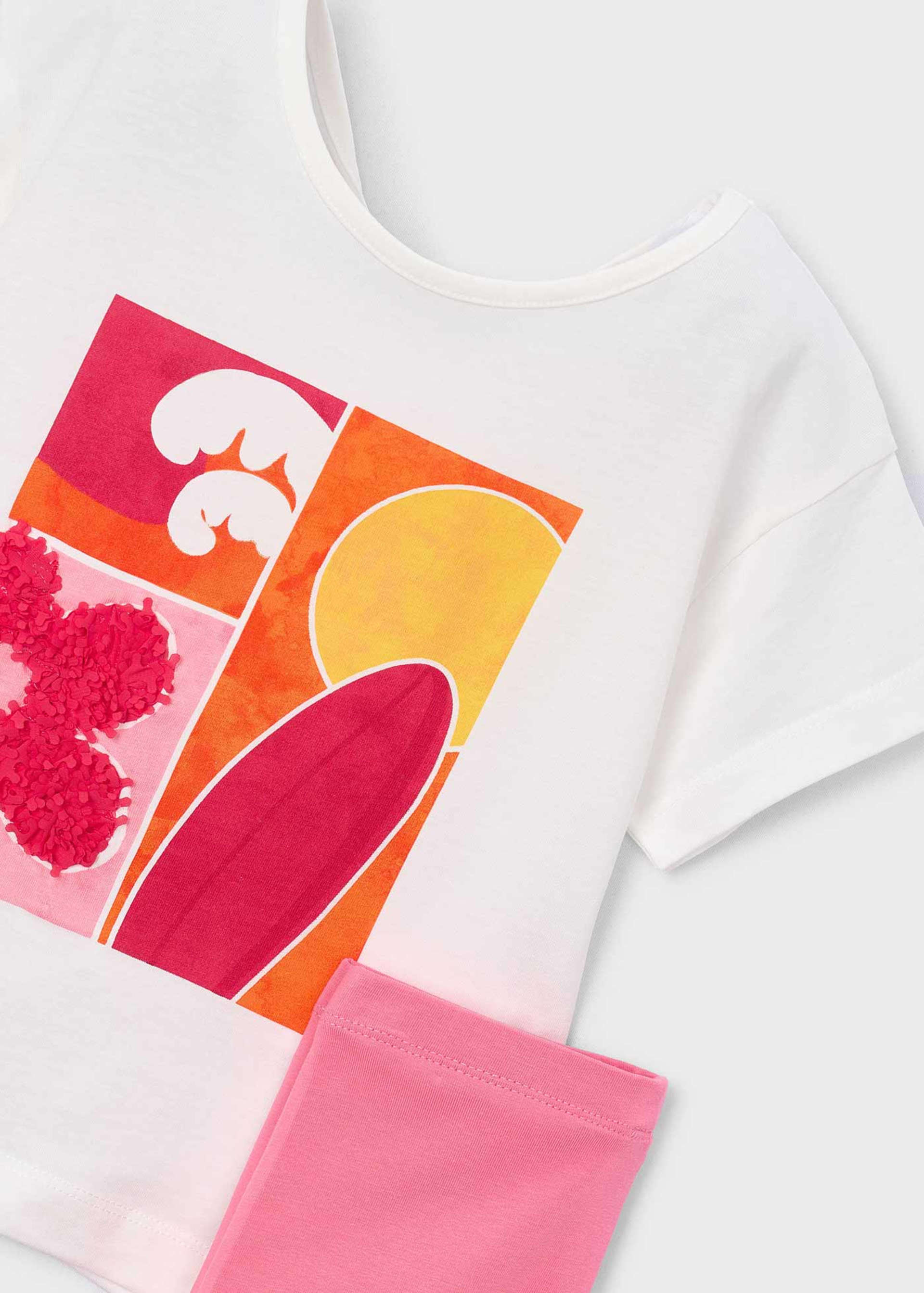 Set Piraten-Leggings und T-Shirt Mädchen