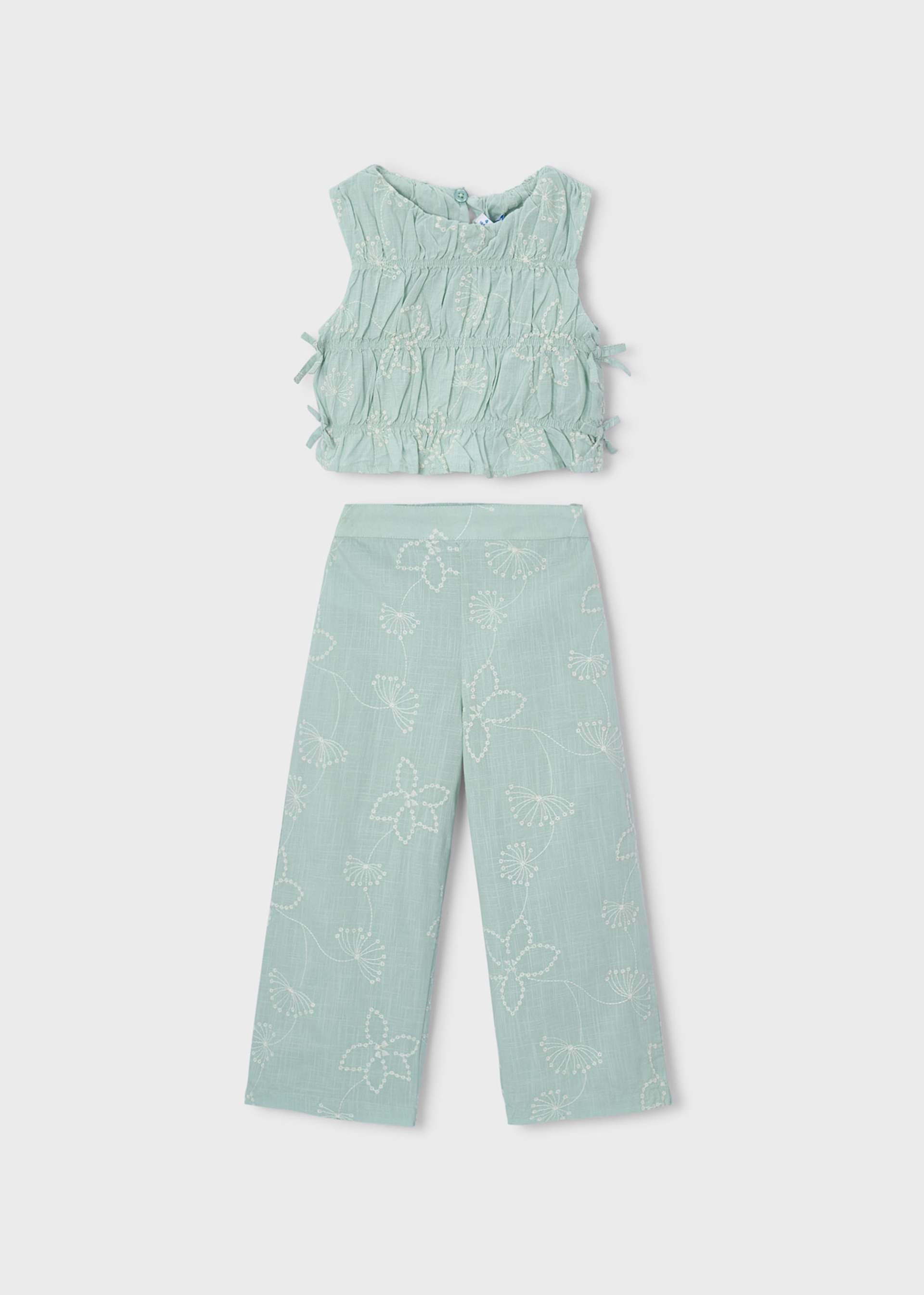 Set lange Hose und Top mit Raffung Mädchen