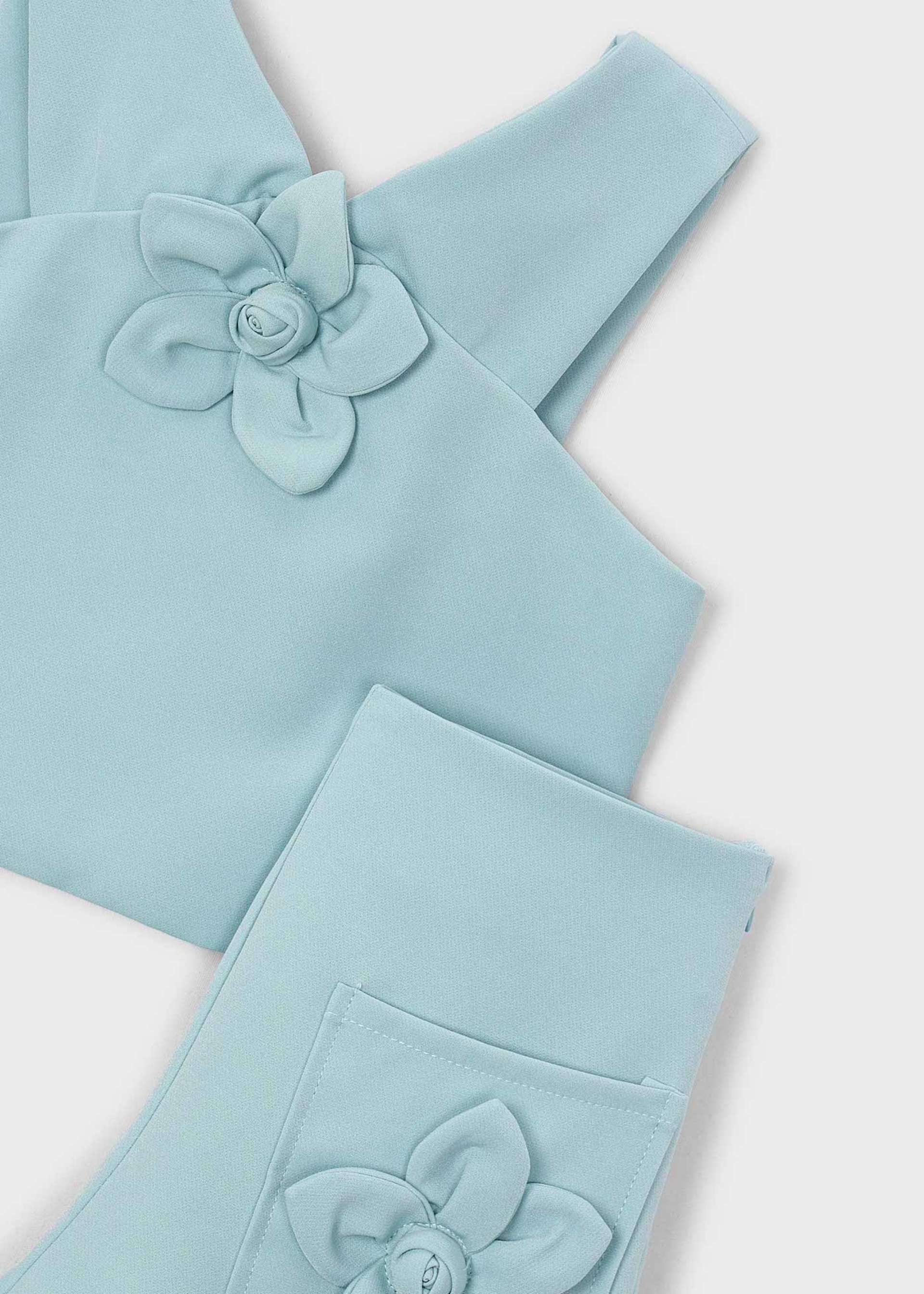 Ensemble short et top fleur fille