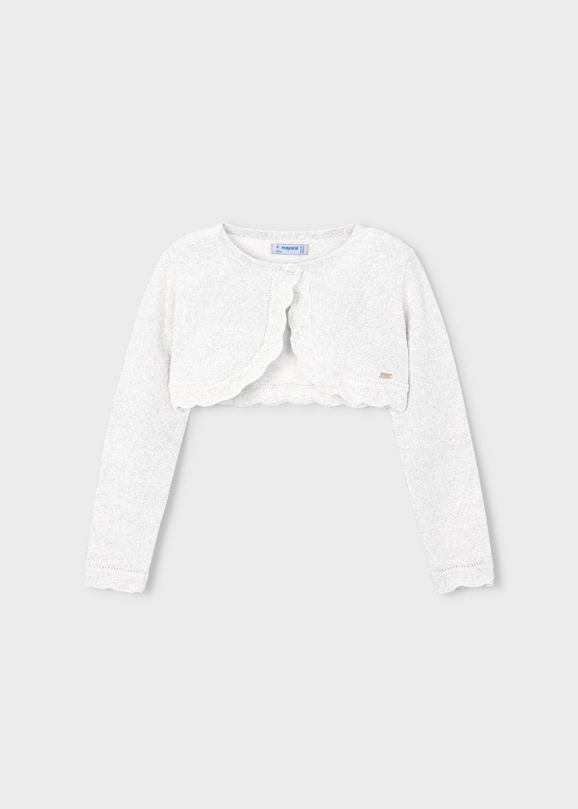 Bolero-Strickjacke basic Mädchen