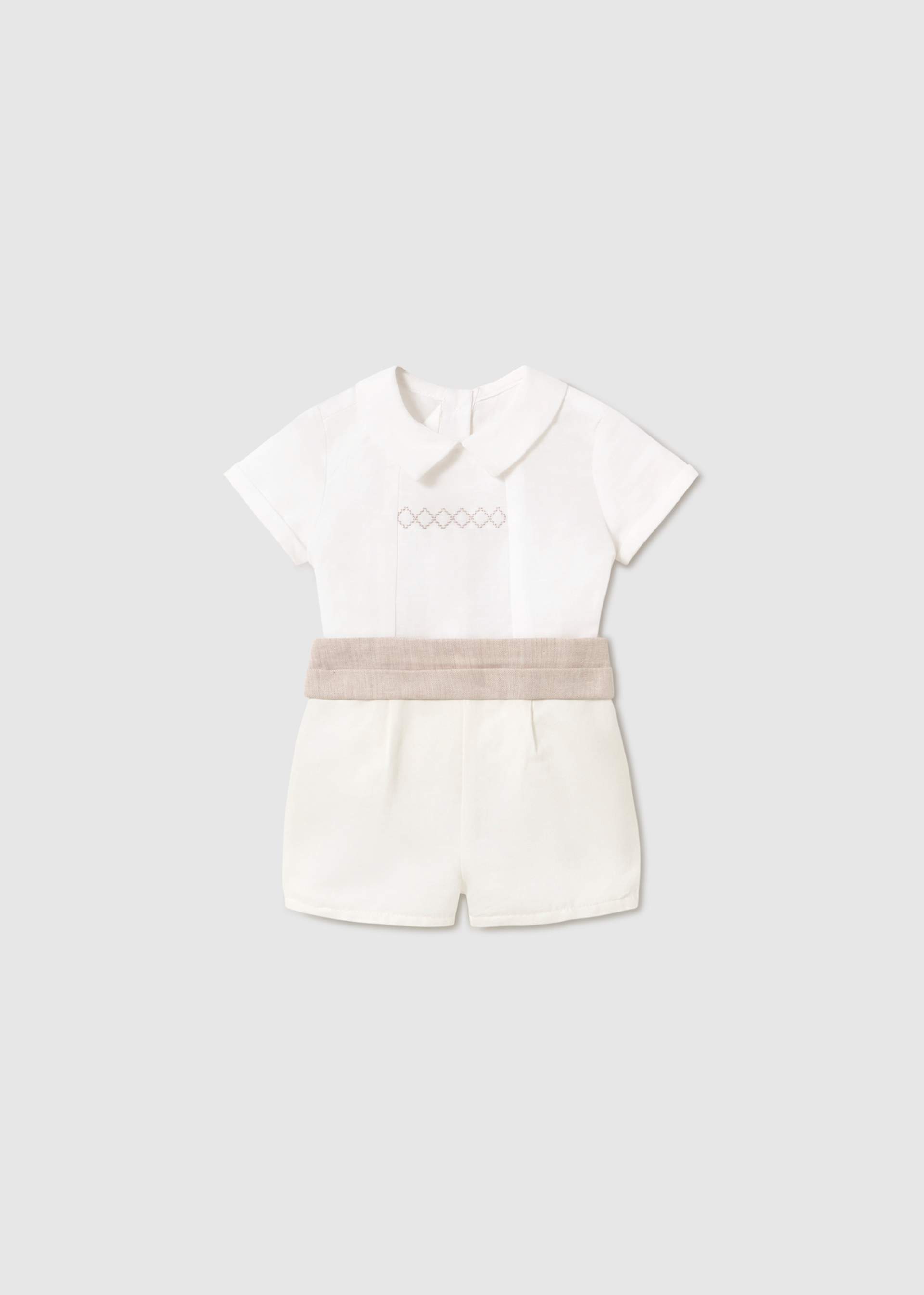 Newborn ceremony set with shorts and shirt