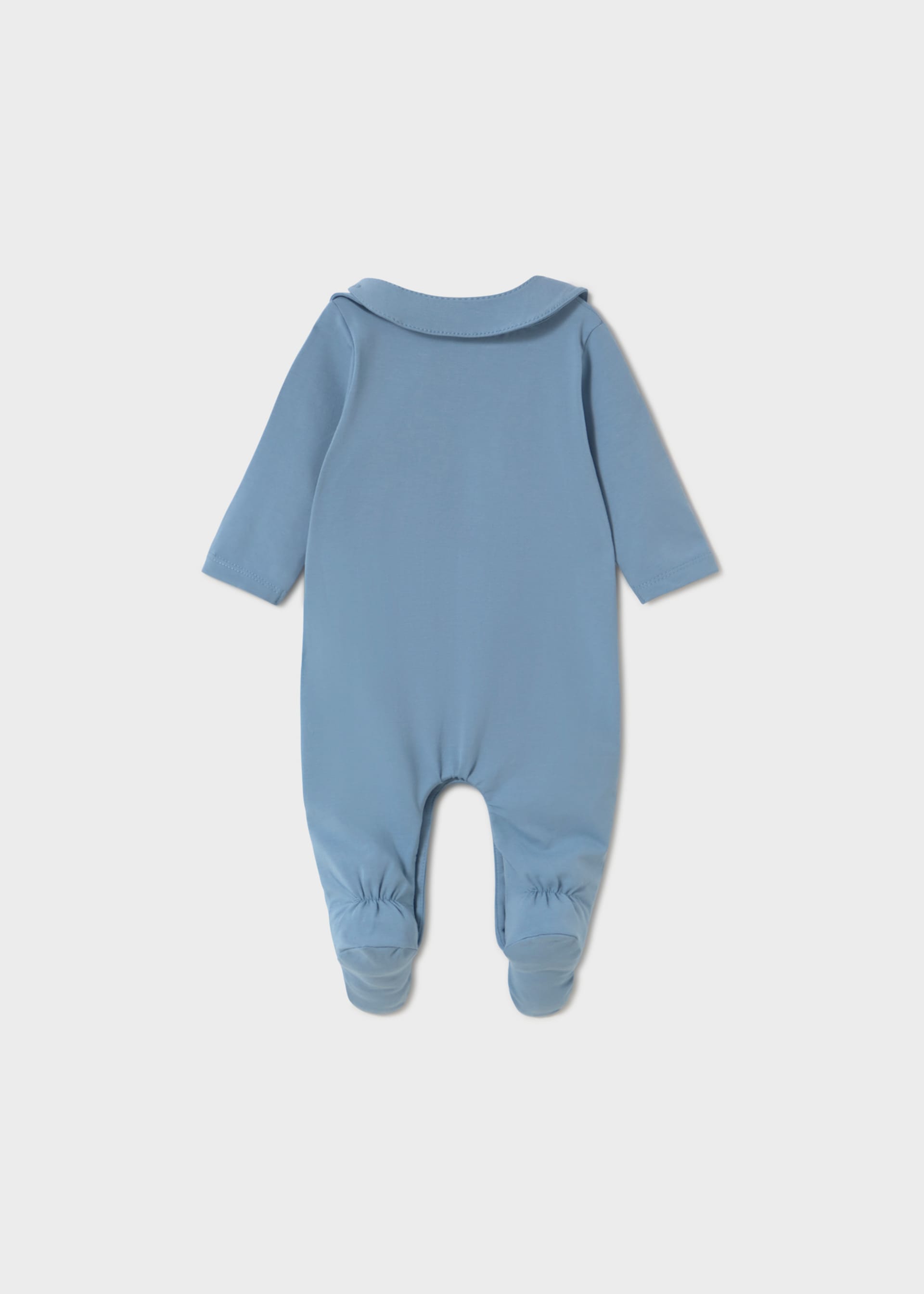 Newborn Boy Silkscreen Print One-Piece with Bib Set