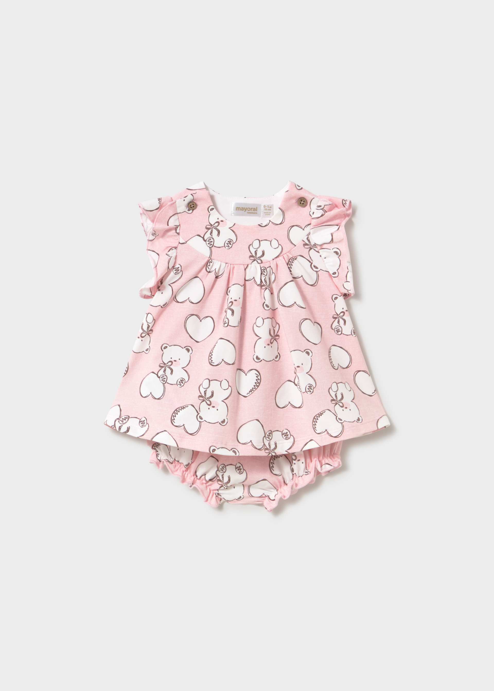 Vestido estampado recém nascida