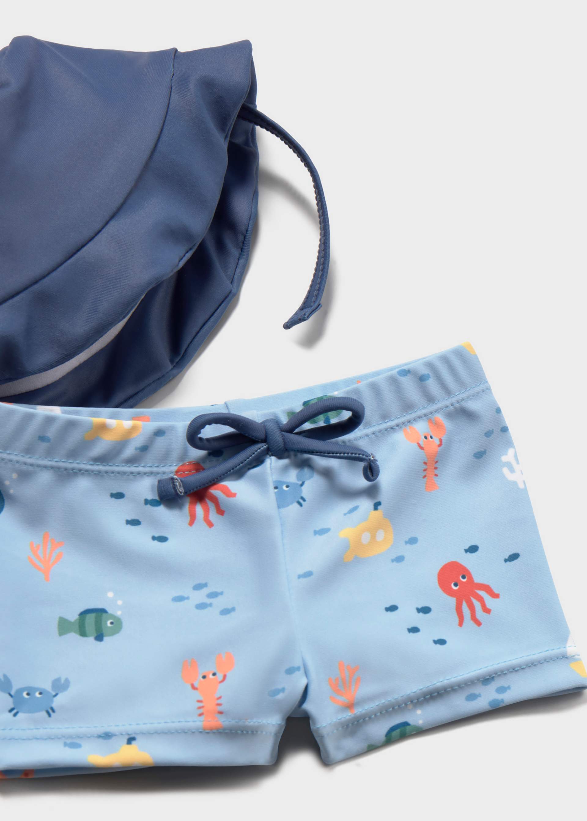 Newborn Boy 3-Piece Swim Set with Sun Protection