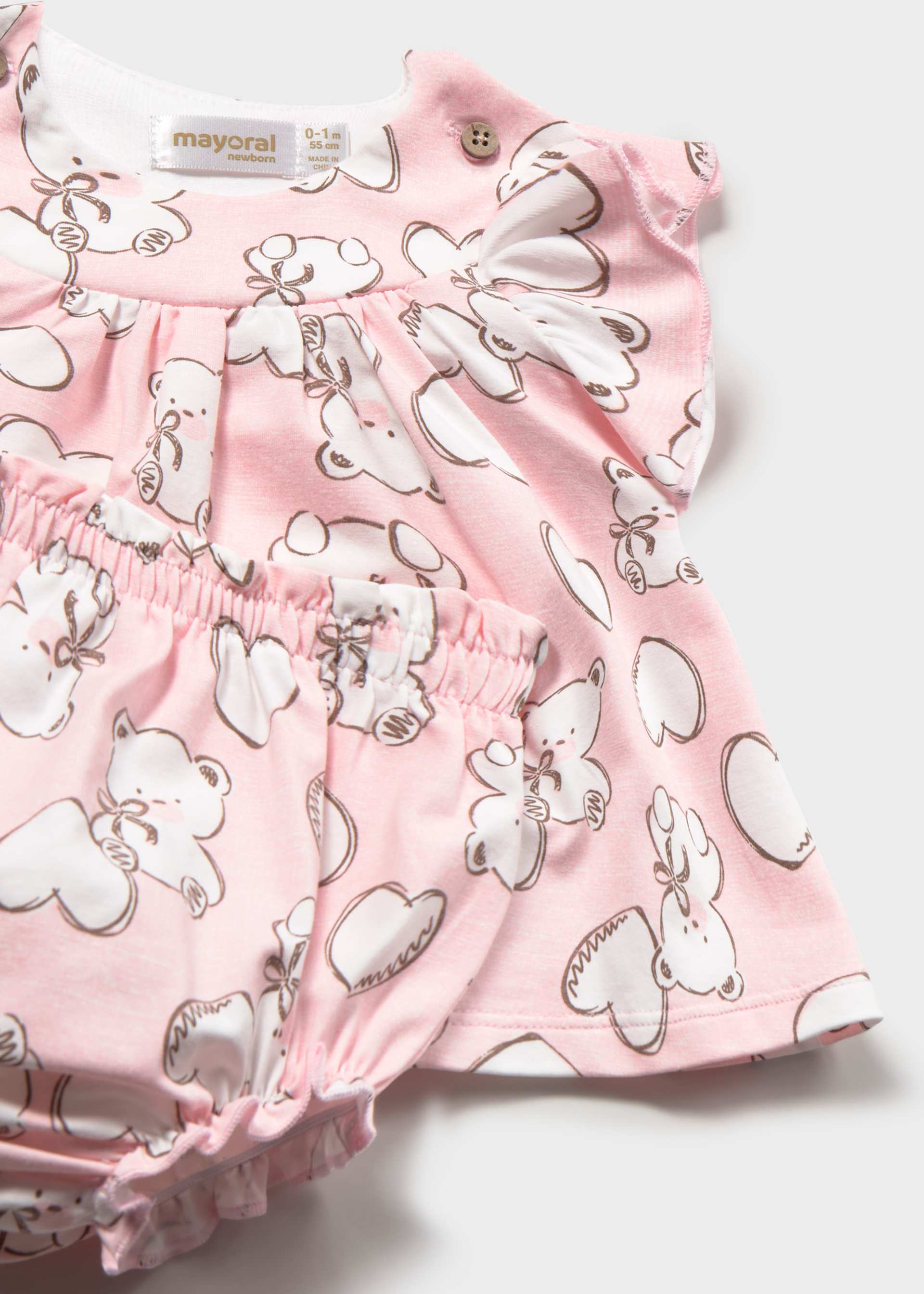 Vestido estampado recém nascida