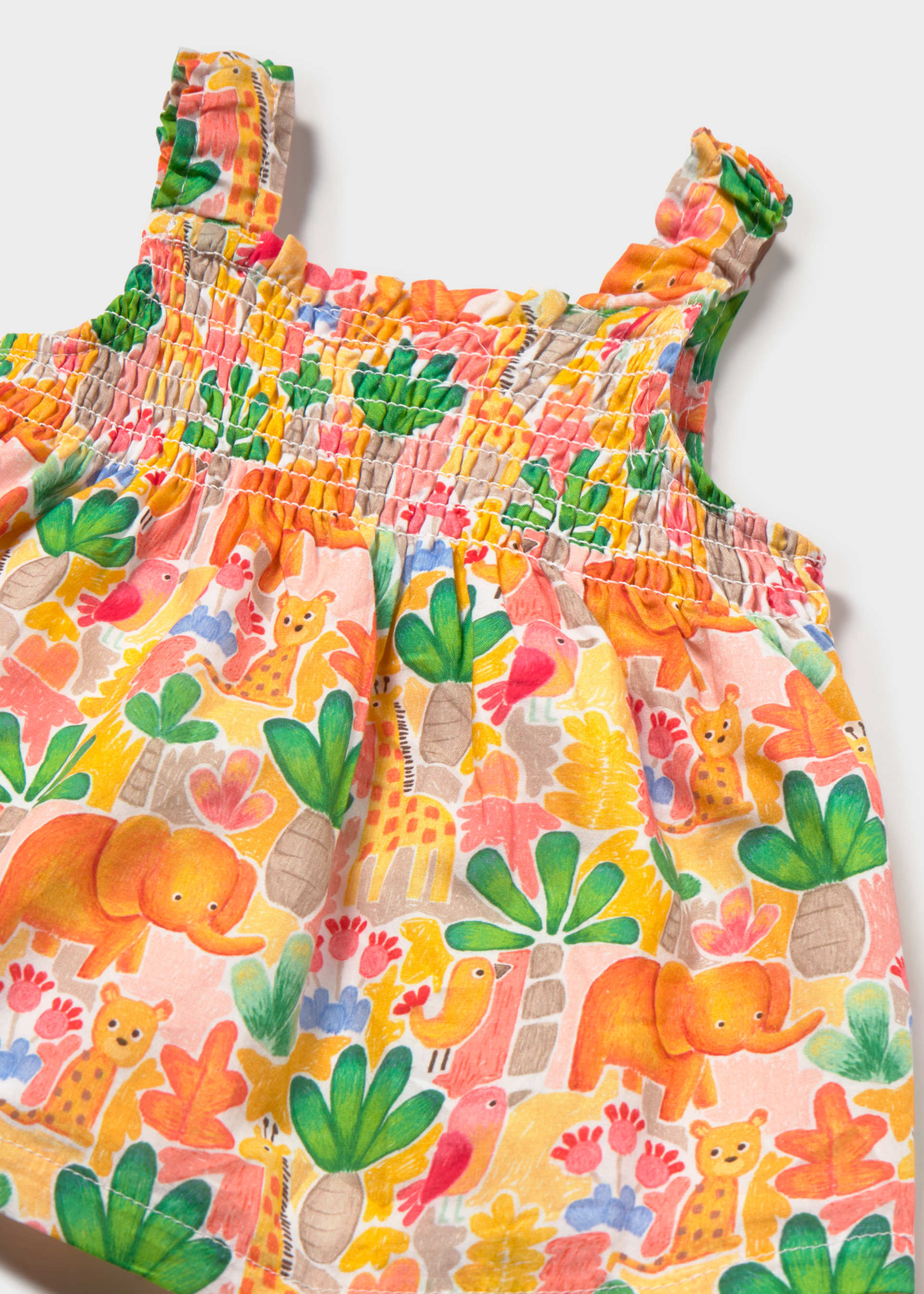 Vestido estampado y diadema recién nacida