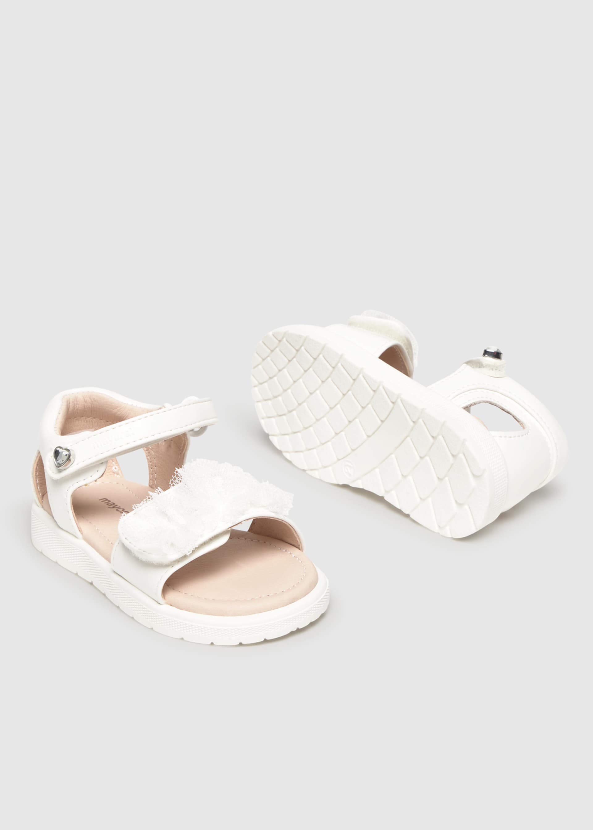 Sandali dettagli tulle neonata