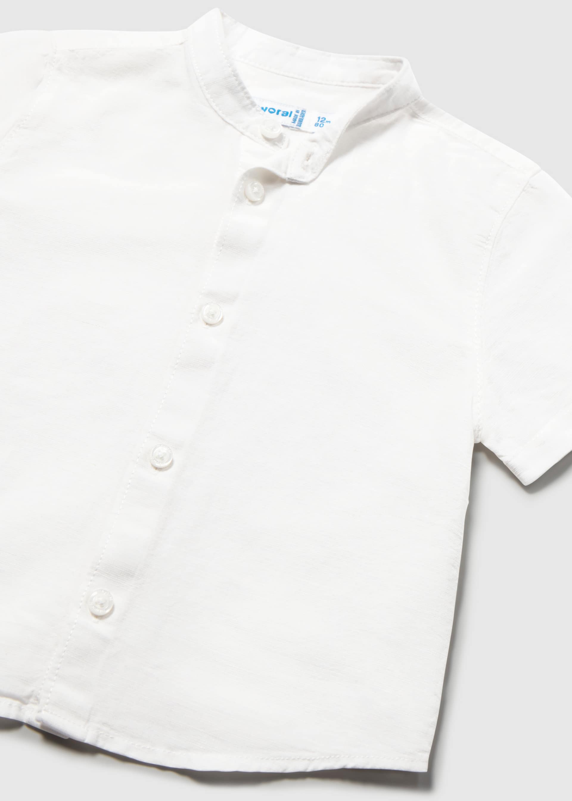 Chemise en lin et col mao bébé