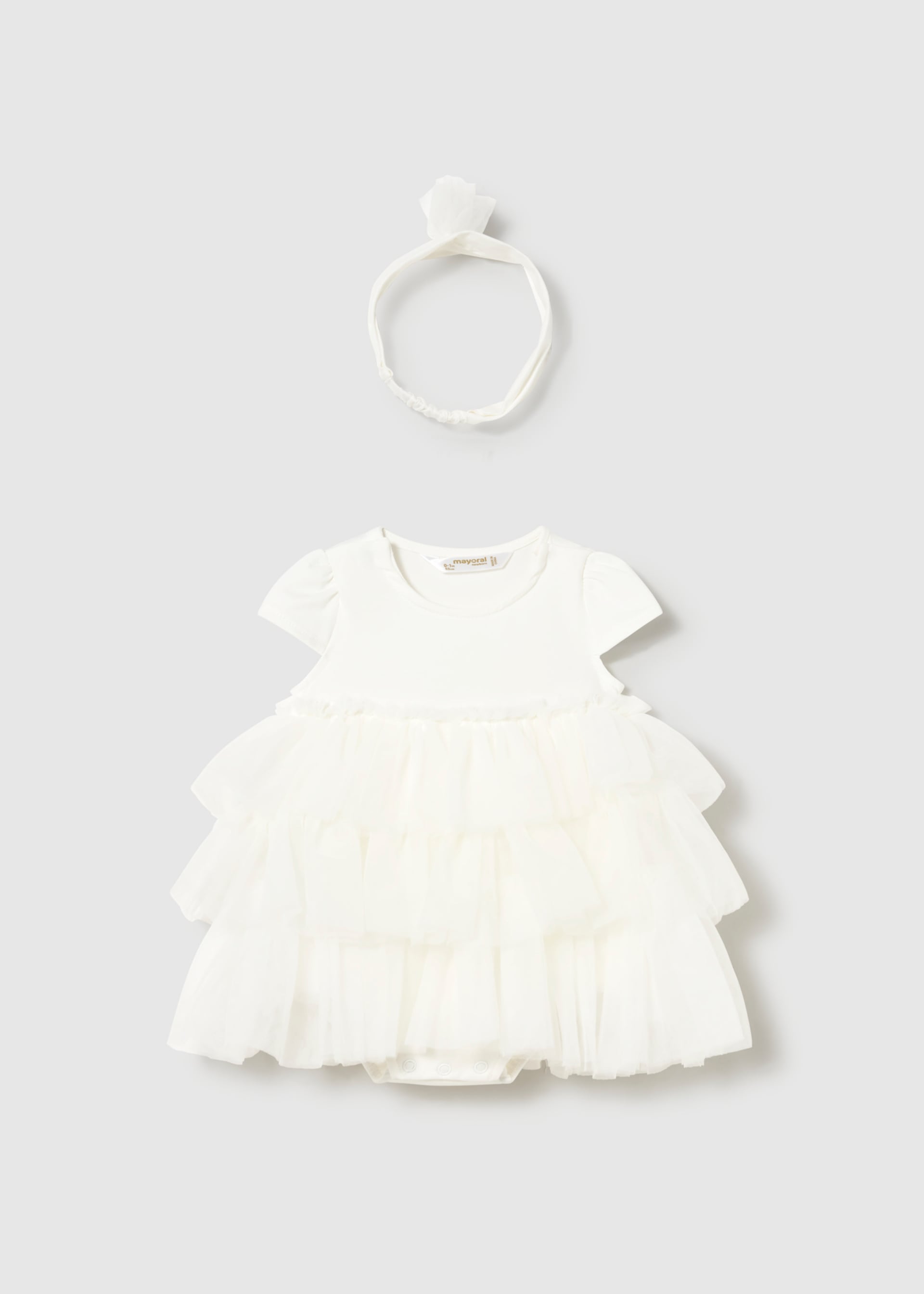Ruffled romper with headband for newborn